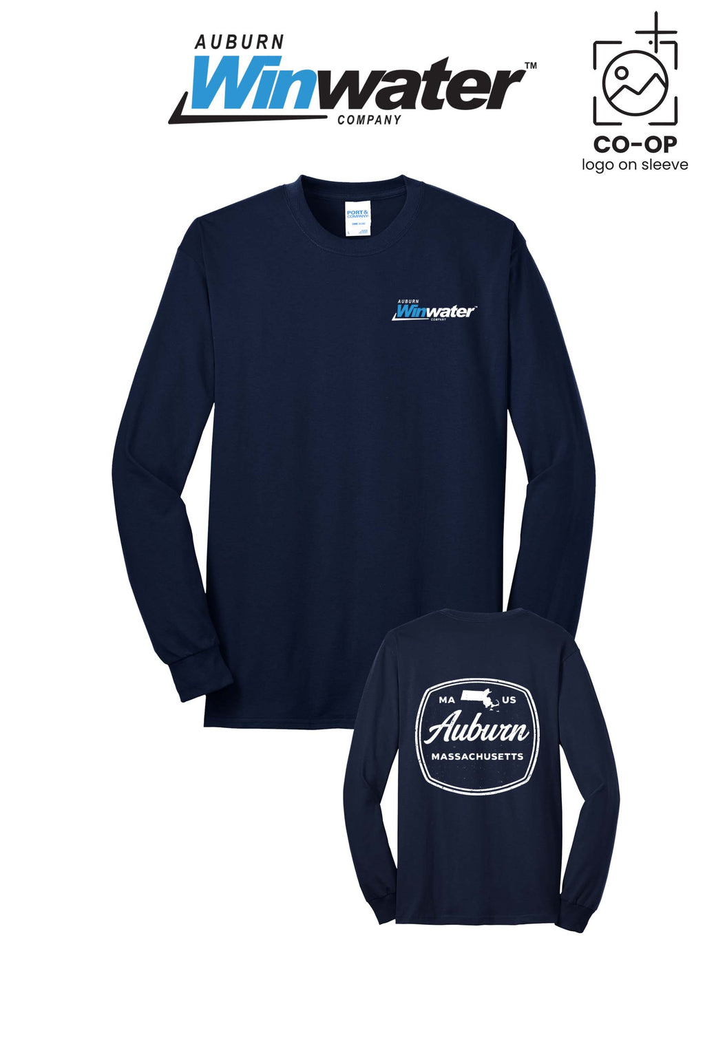 Port & Co™ Long Sleeve Core Blend Tee - Auburn Winwater
