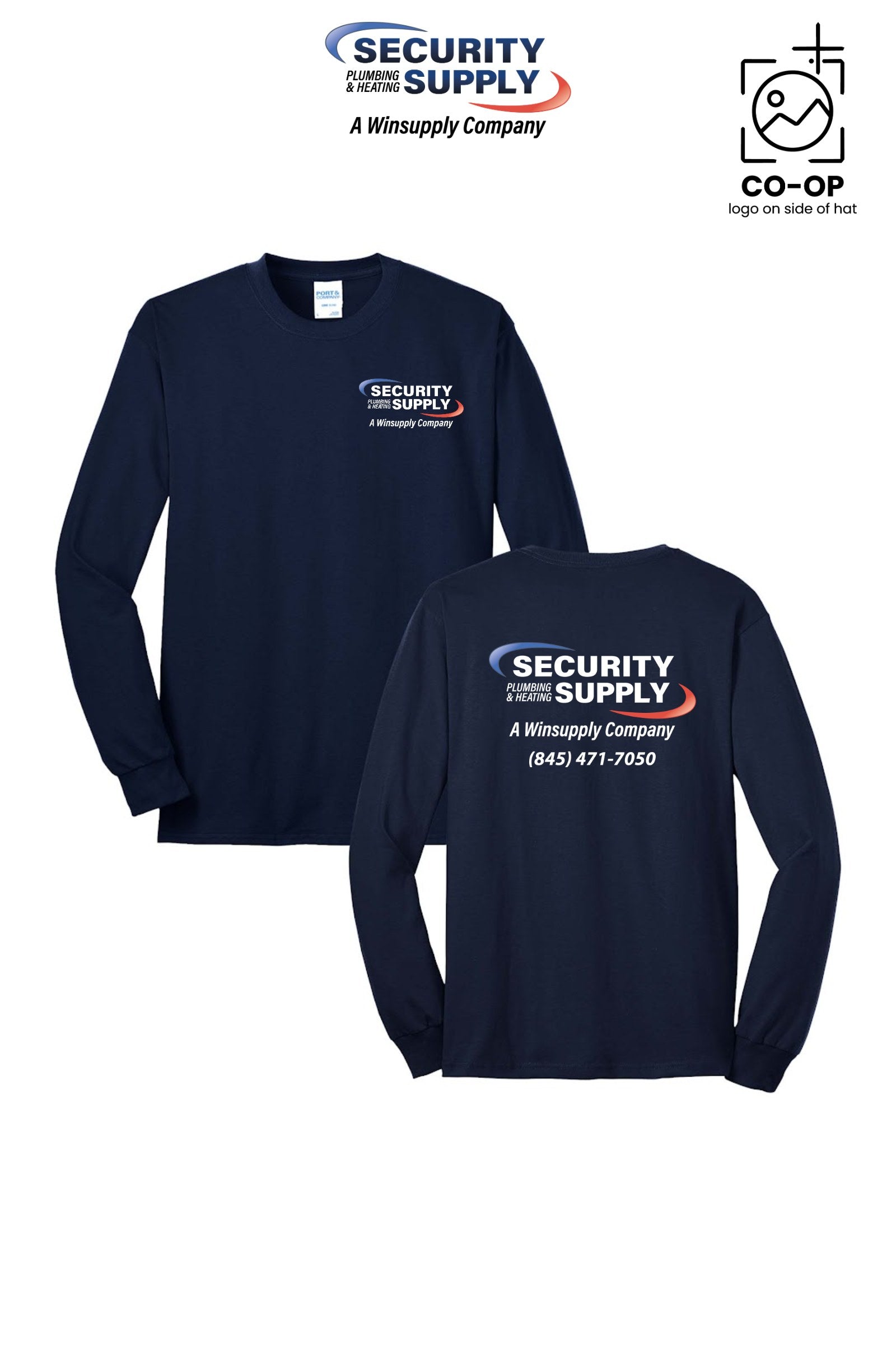 Port & Co™ Long Sleeve Core Blend Tee - Security Plumbing & Heating Supply - Poughkeepsie, NY