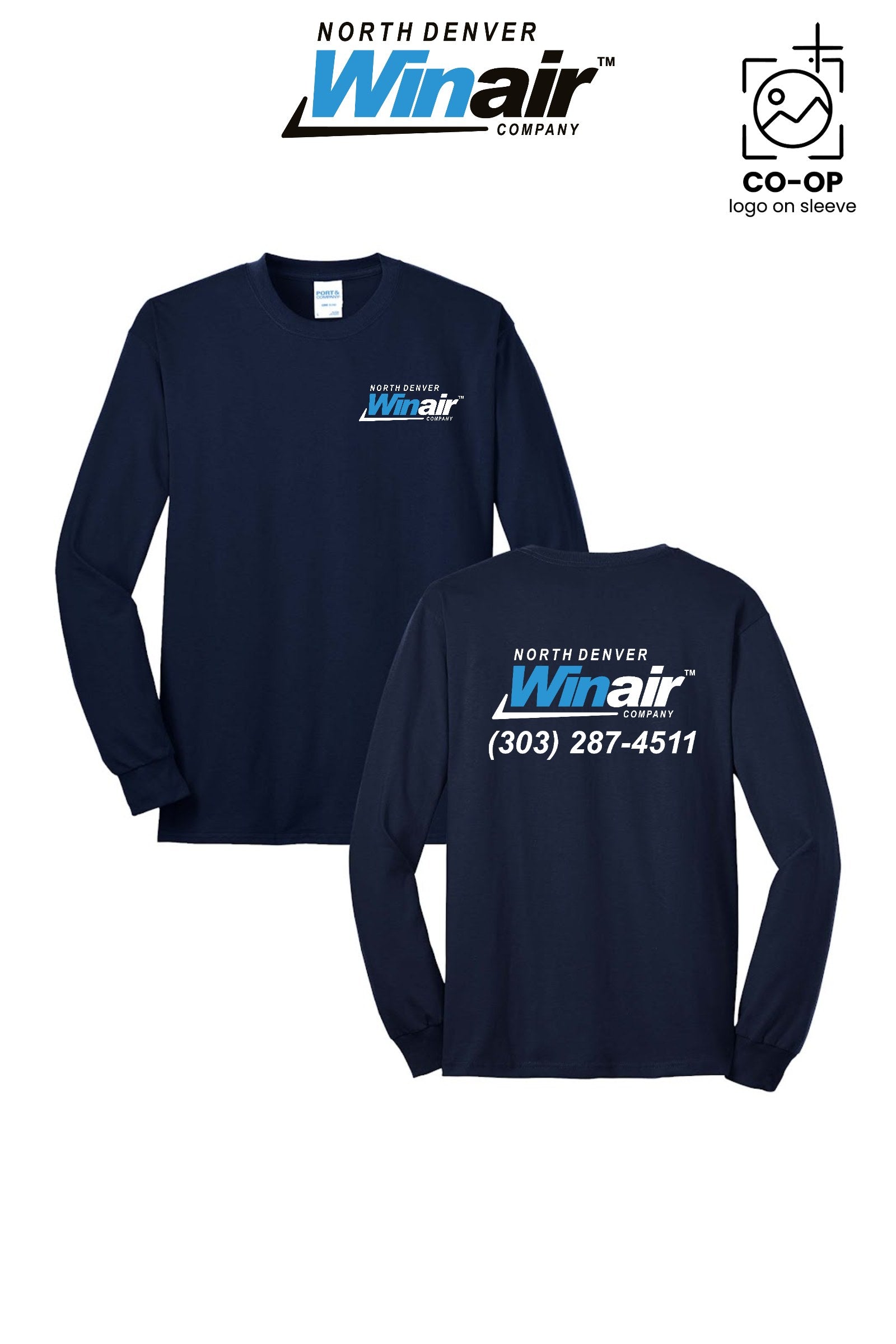 Port & Co™ Long Sleeve Core Blend Tee - North Denver Winair