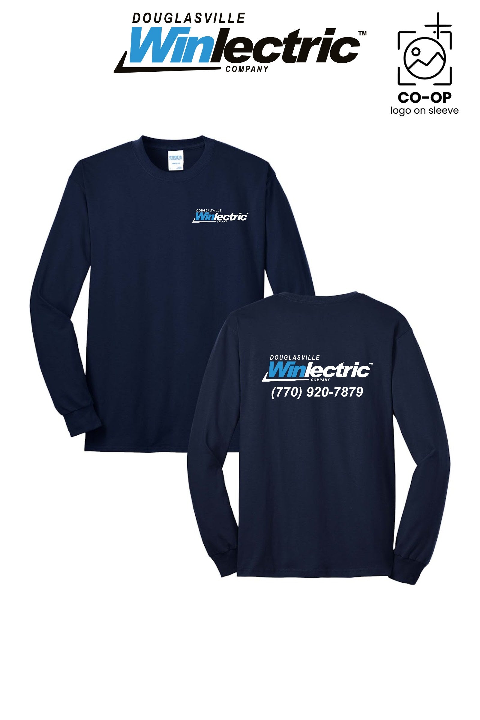 Port & Co™ Long Sleeve Core Blend Tee - Douglasville Winlectric