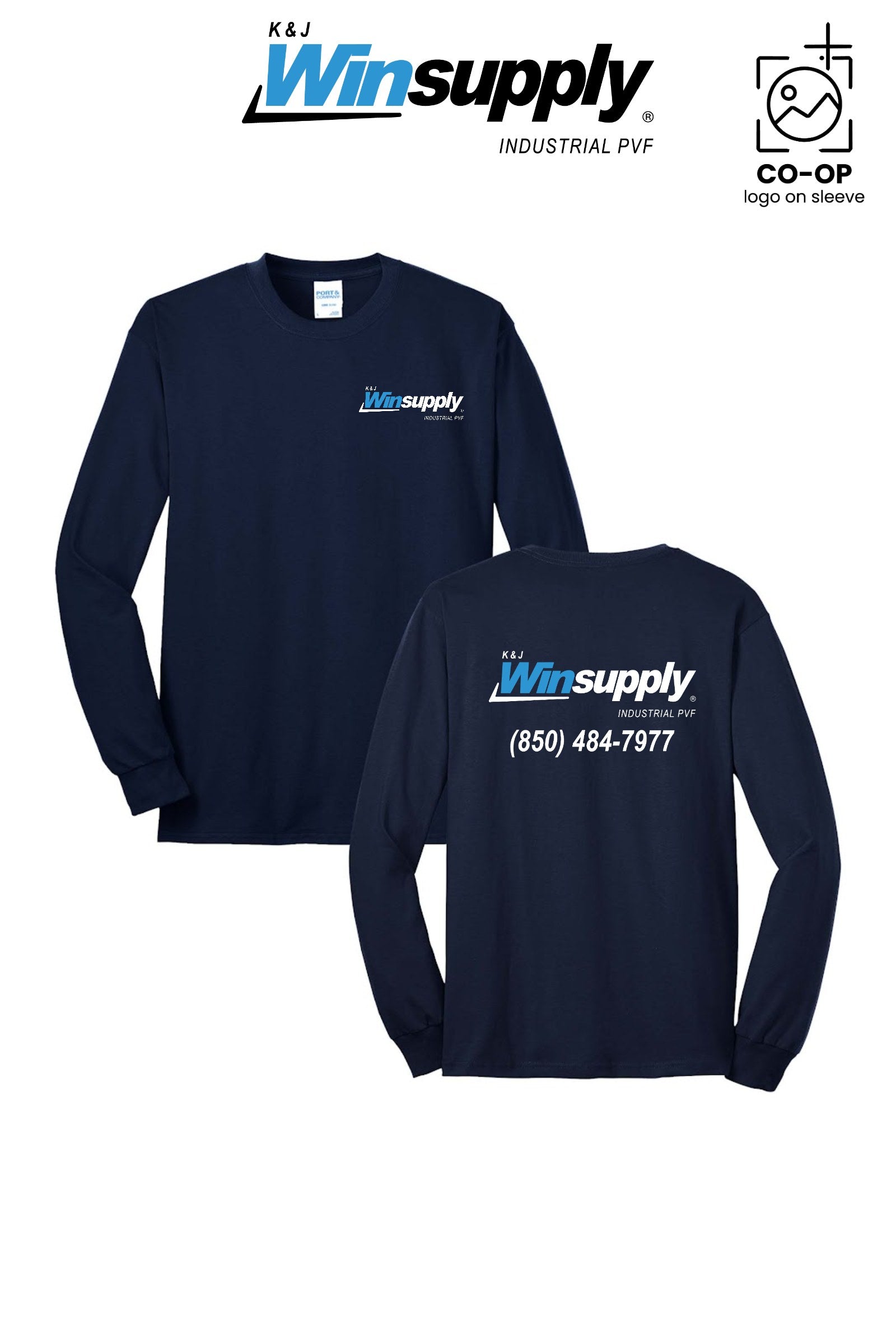 Port & Co™ Long Sleeve Core Blend Tee - K & J Winsupply, Industrial PVF