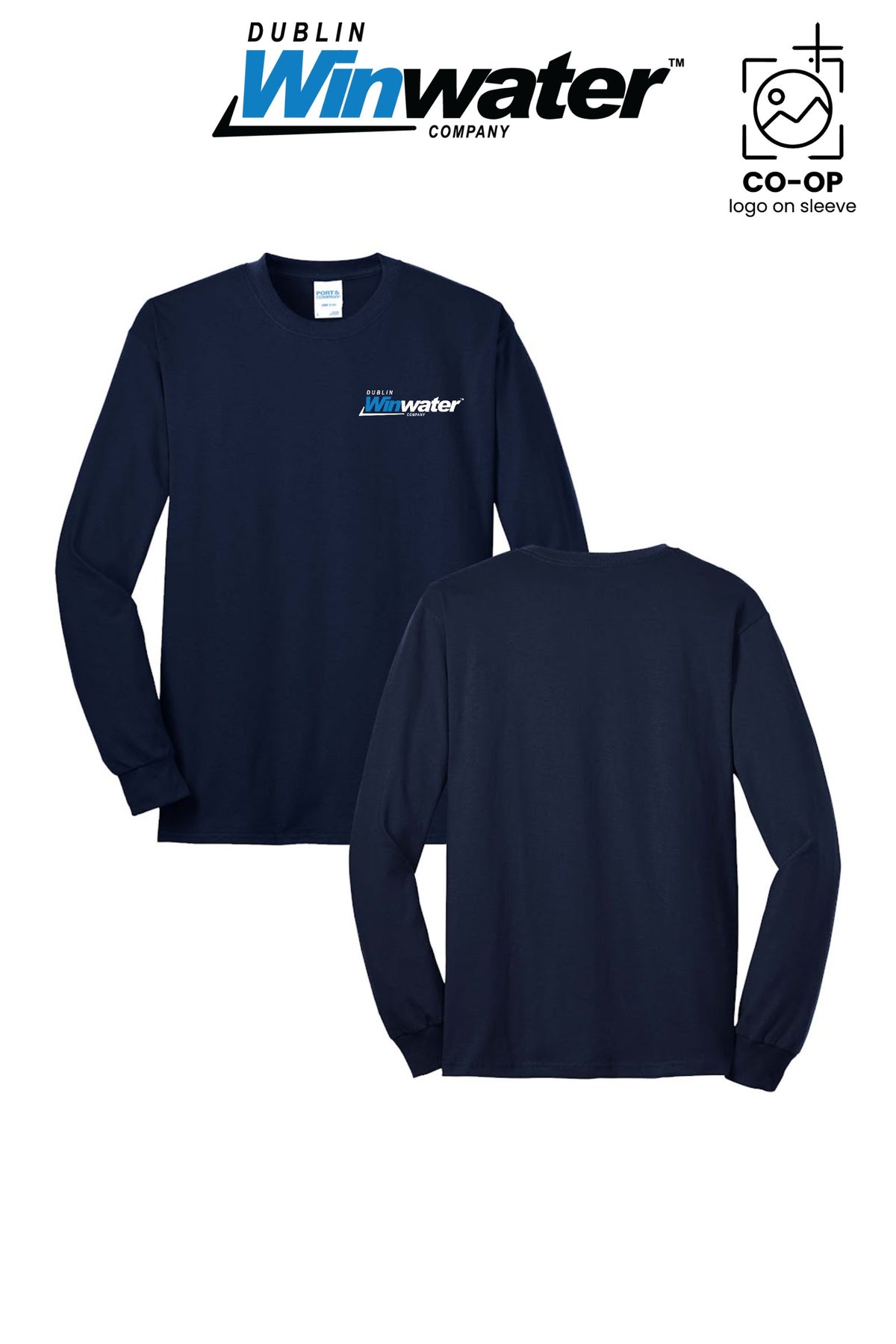 Port & Co™ Long Sleeve Core Blend Tee *left chest only* - Dublin Winwater