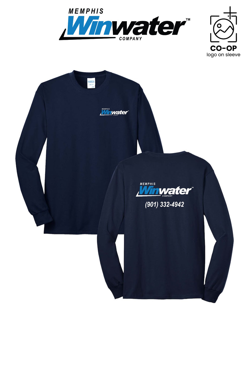 Port & Co™ Long Sleeve Core Blend Tee - Memphis Winwater