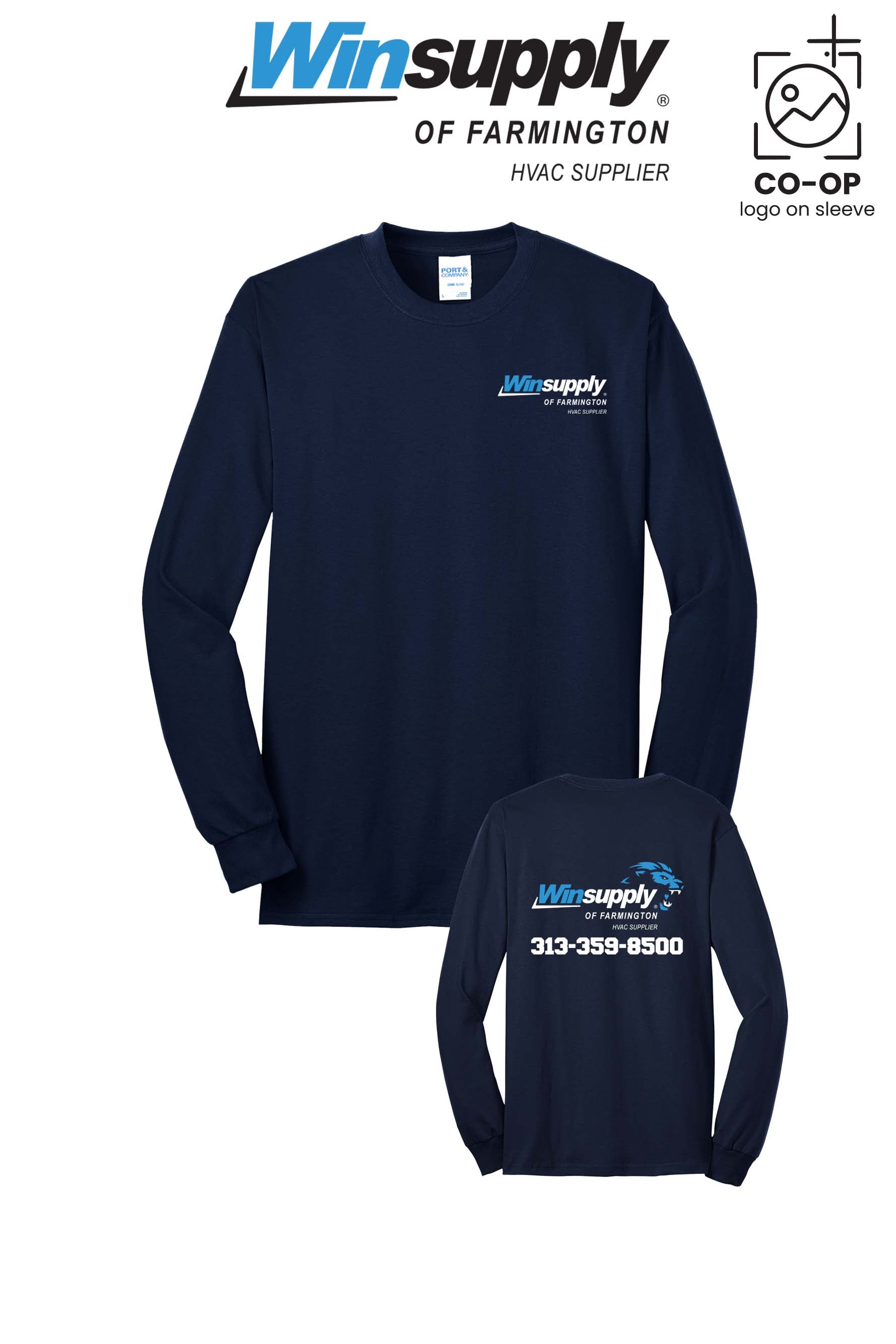 Port & Co™ Long Sleeve Core Blend Tee - Winsupply of Farmington