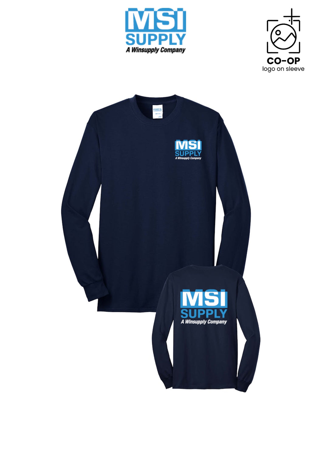 Port & Co™ Long Sleeve Core Blend Tee - MSI Supply Houston