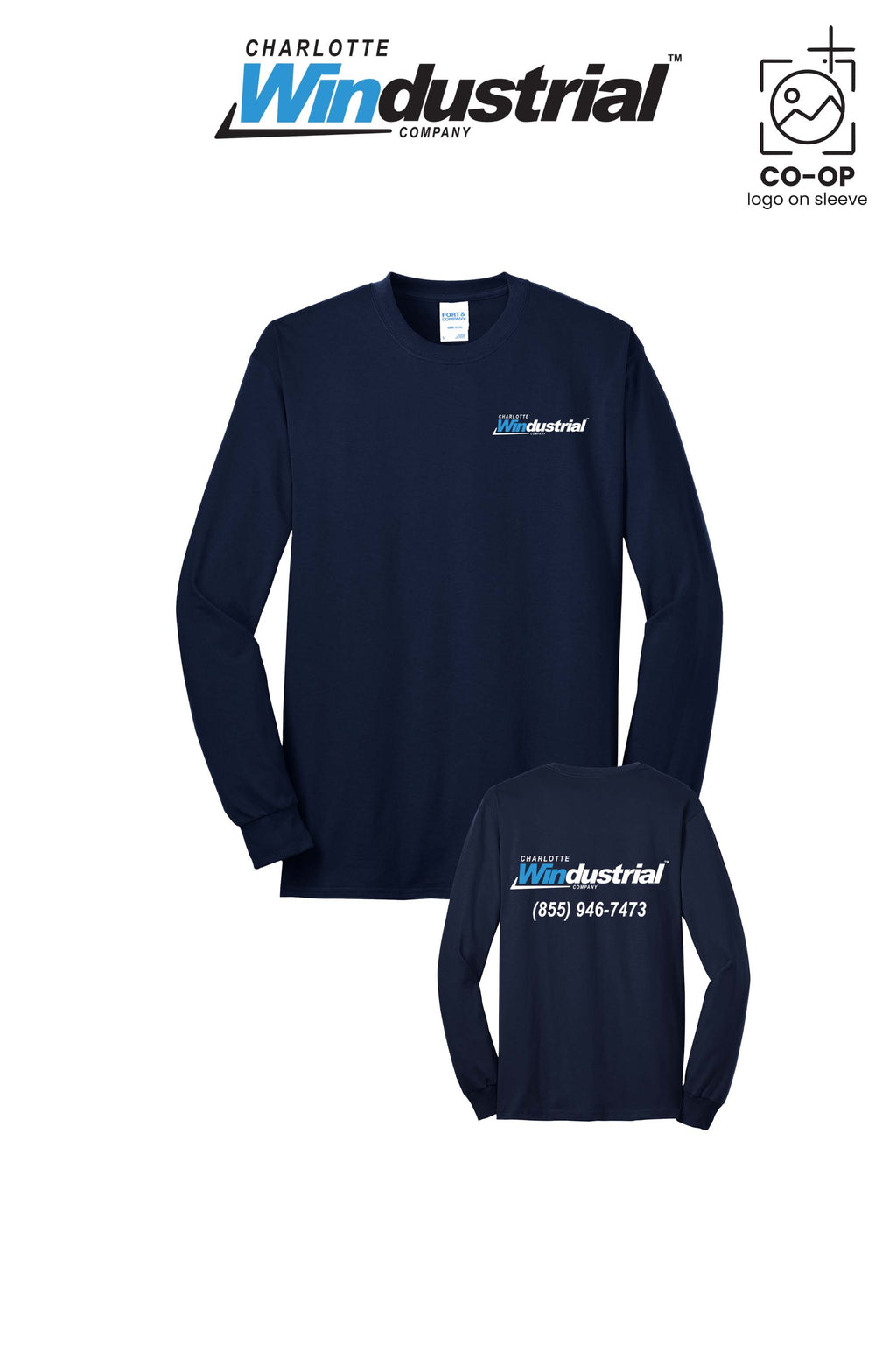 Port & Co™ Long Sleeve Core Blend Tee - Charlotte Windustrial