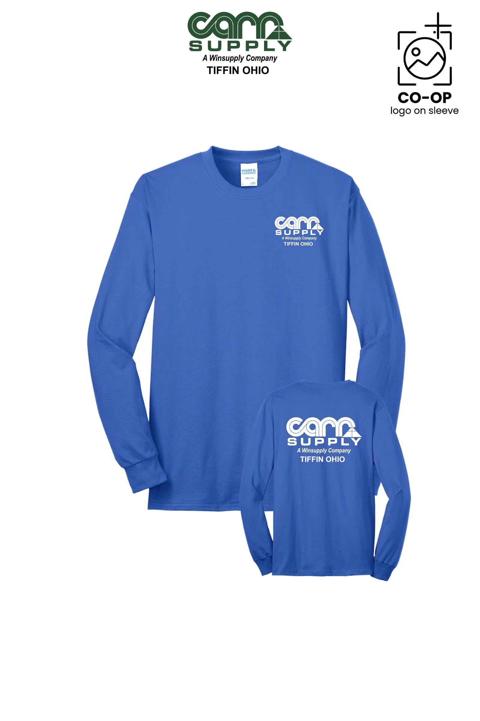 Port & Co™ Long Sleeve Core Blend Tee - Carr Supply - Tiffin