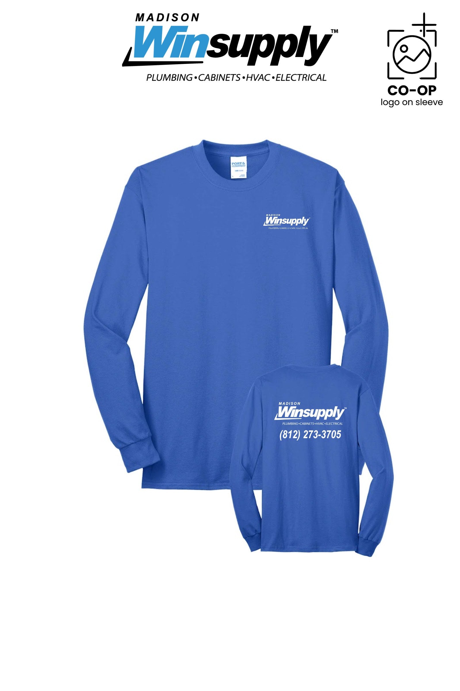 Port & Co™ Long Sleeve Core Blend Tee - Madison Winsupply