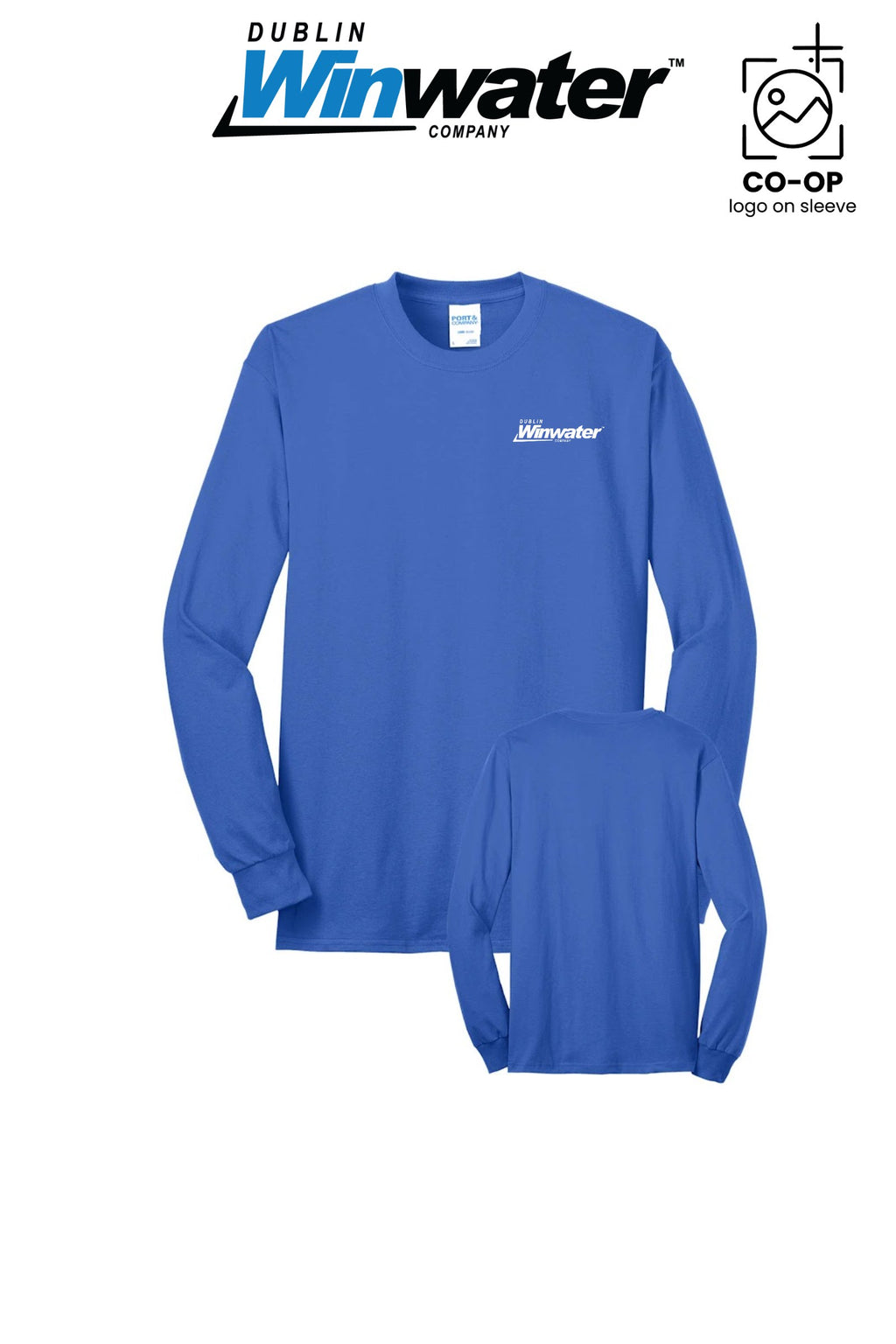 Port & Co™ Long Sleeve Core Blend Tee *left chest only* - Dublin Winwater