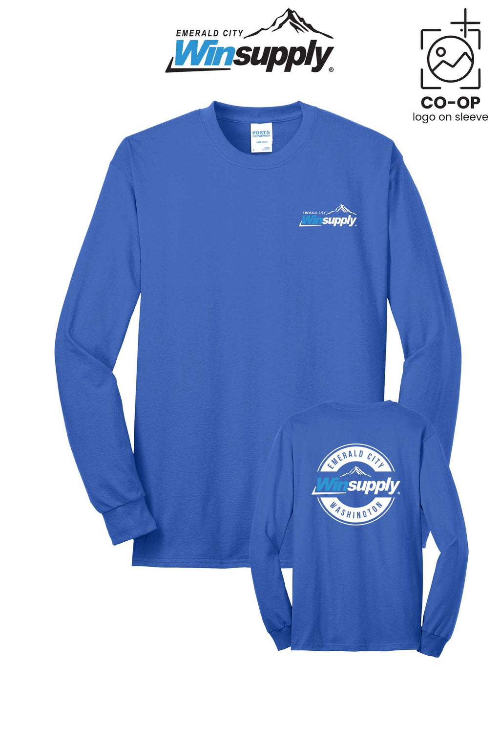 Port & Co™ Long Sleeve Core Blend Tee - Winsupply Emerald City