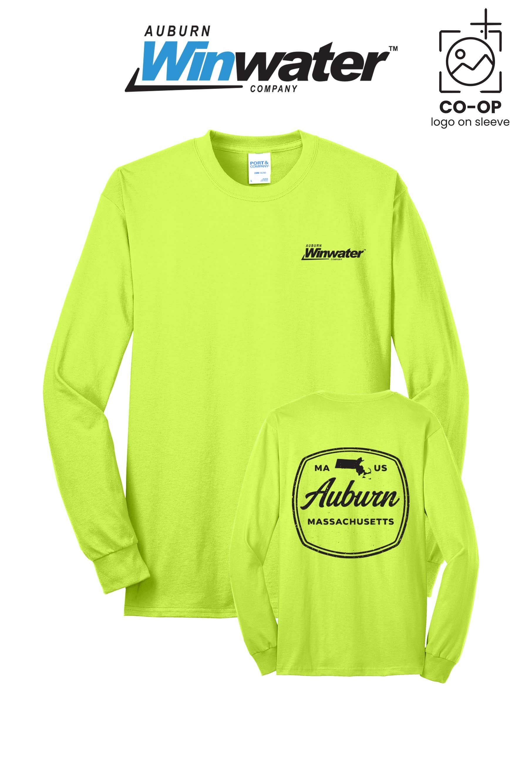 Port & Co™ Long Sleeve Core Blend Tee - Auburn Winwater