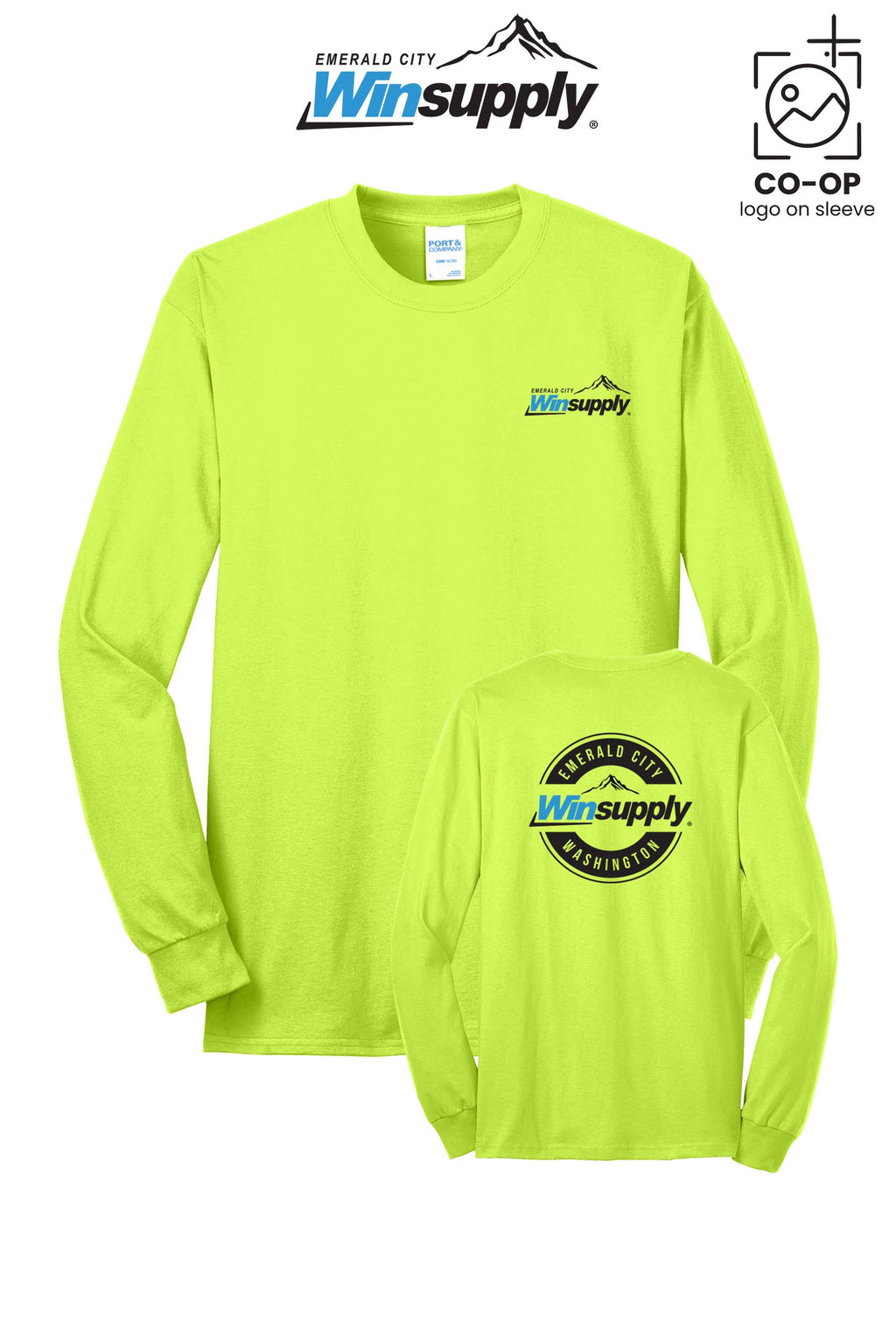 Port & Co™ Long Sleeve Core Blend Tee - Winsupply Emerald City