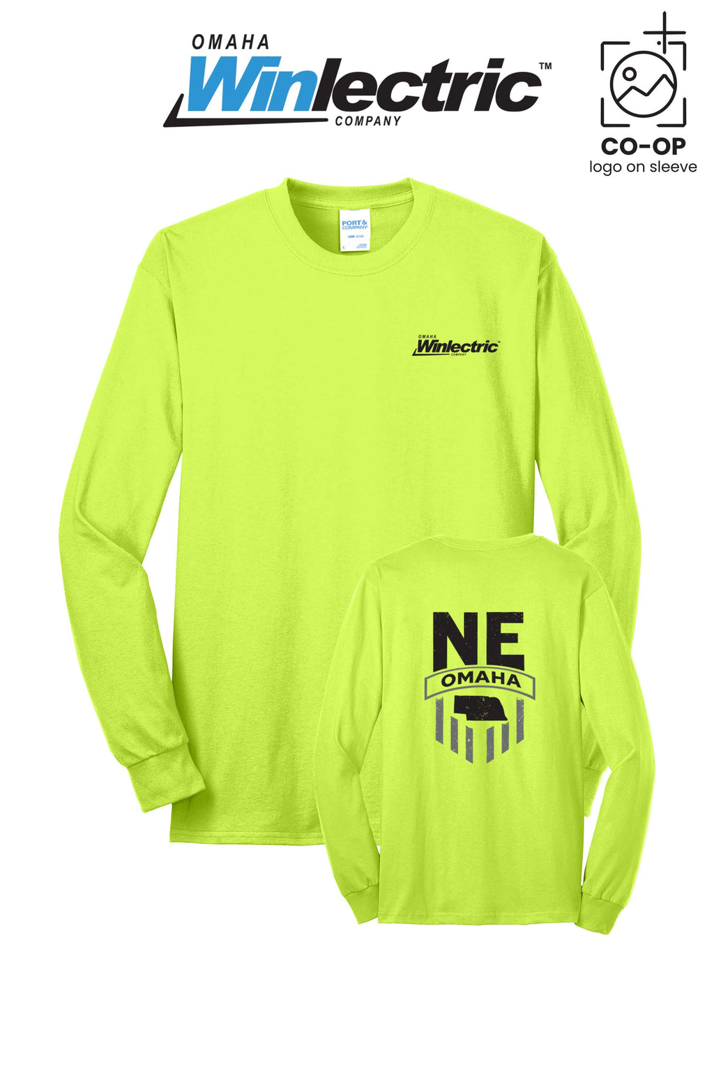 Port & Co™ Long Sleeve Core Blend Tee - Omaha Winlectric