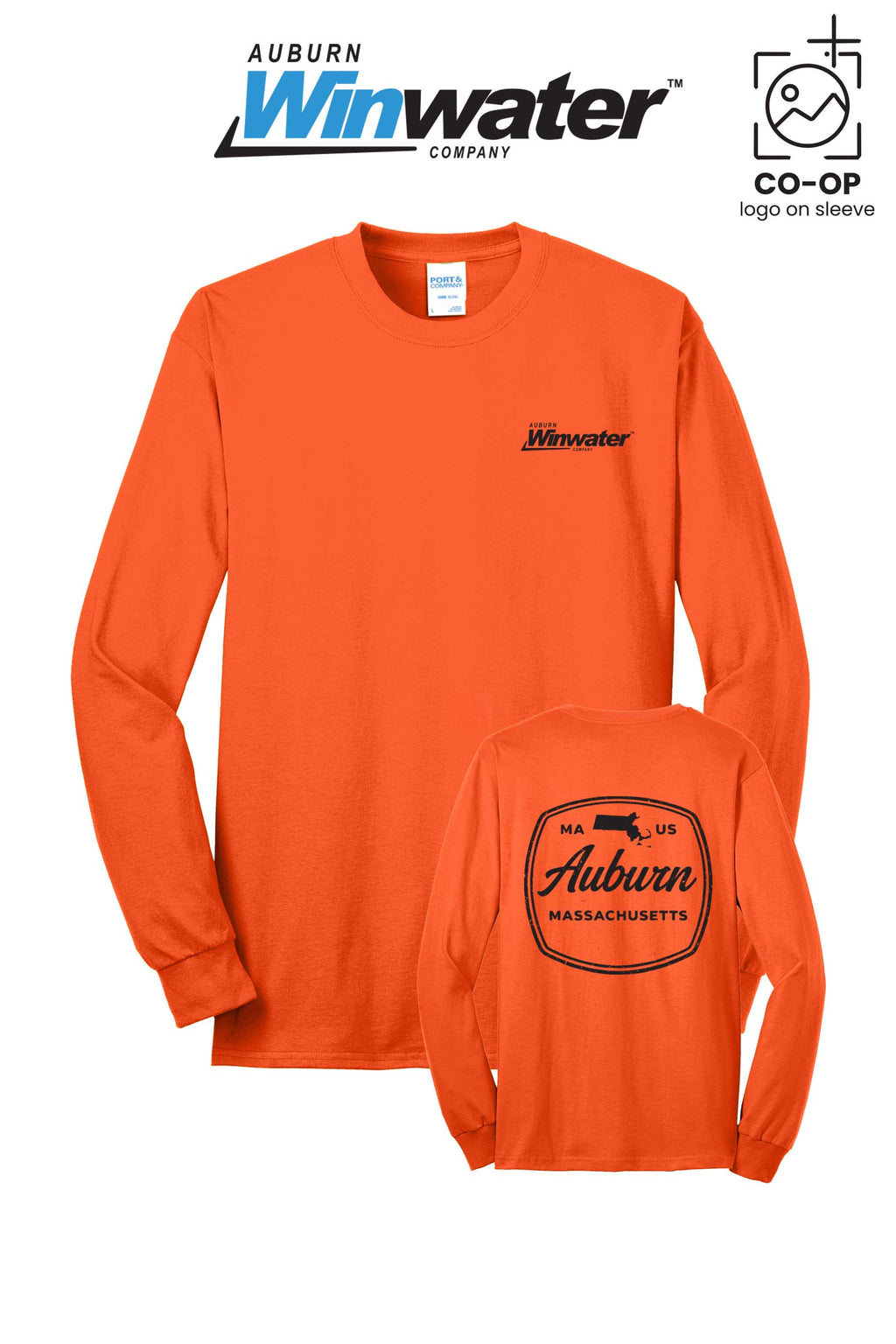 Port & Co™ Long Sleeve Core Blend Tee - Auburn Winwater