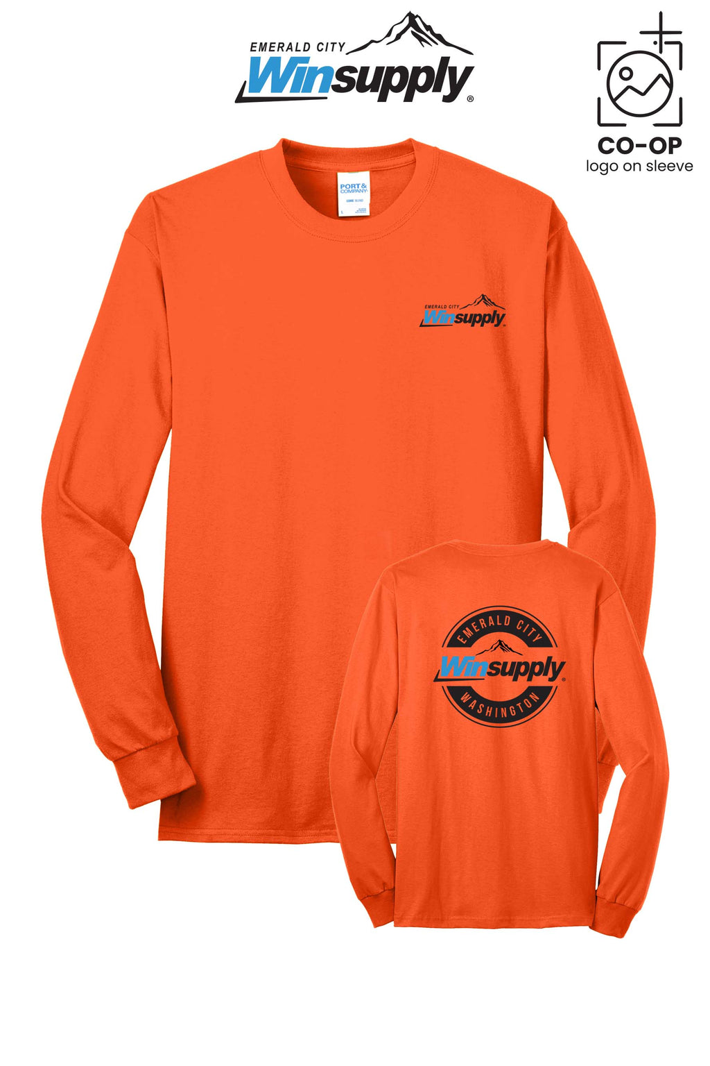 Port & Co™ Long Sleeve Core Blend Tee - Winsupply Emerald City