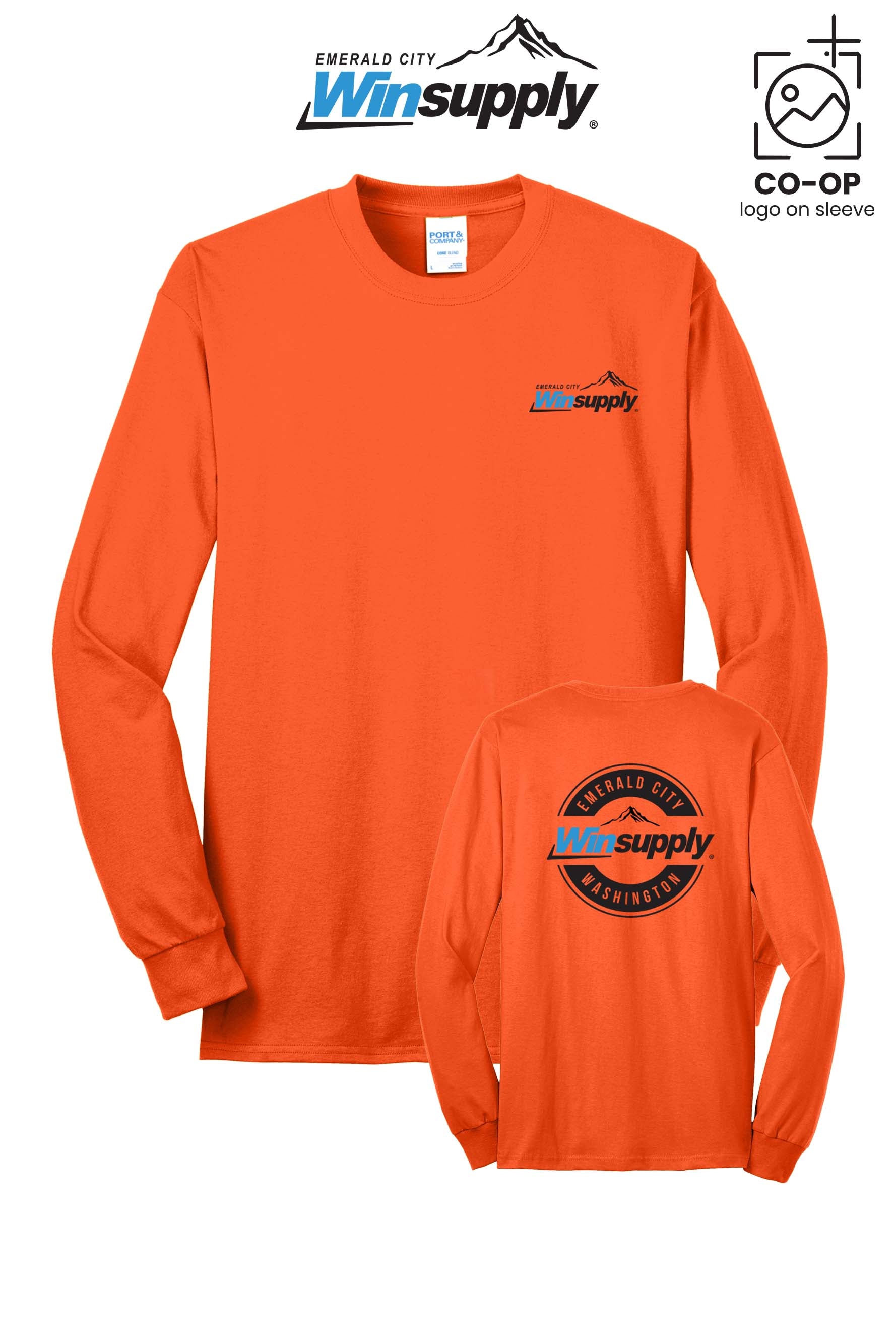Port & Co™ Long Sleeve Core Blend Tee - Winsupply Emerald City