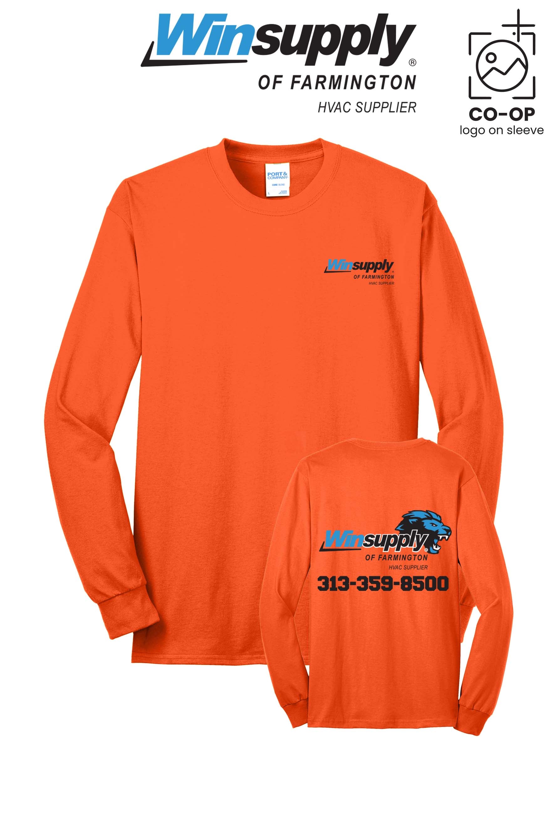 Port & Co™ Long Sleeve Core Blend Tee - Winsupply of Farmington