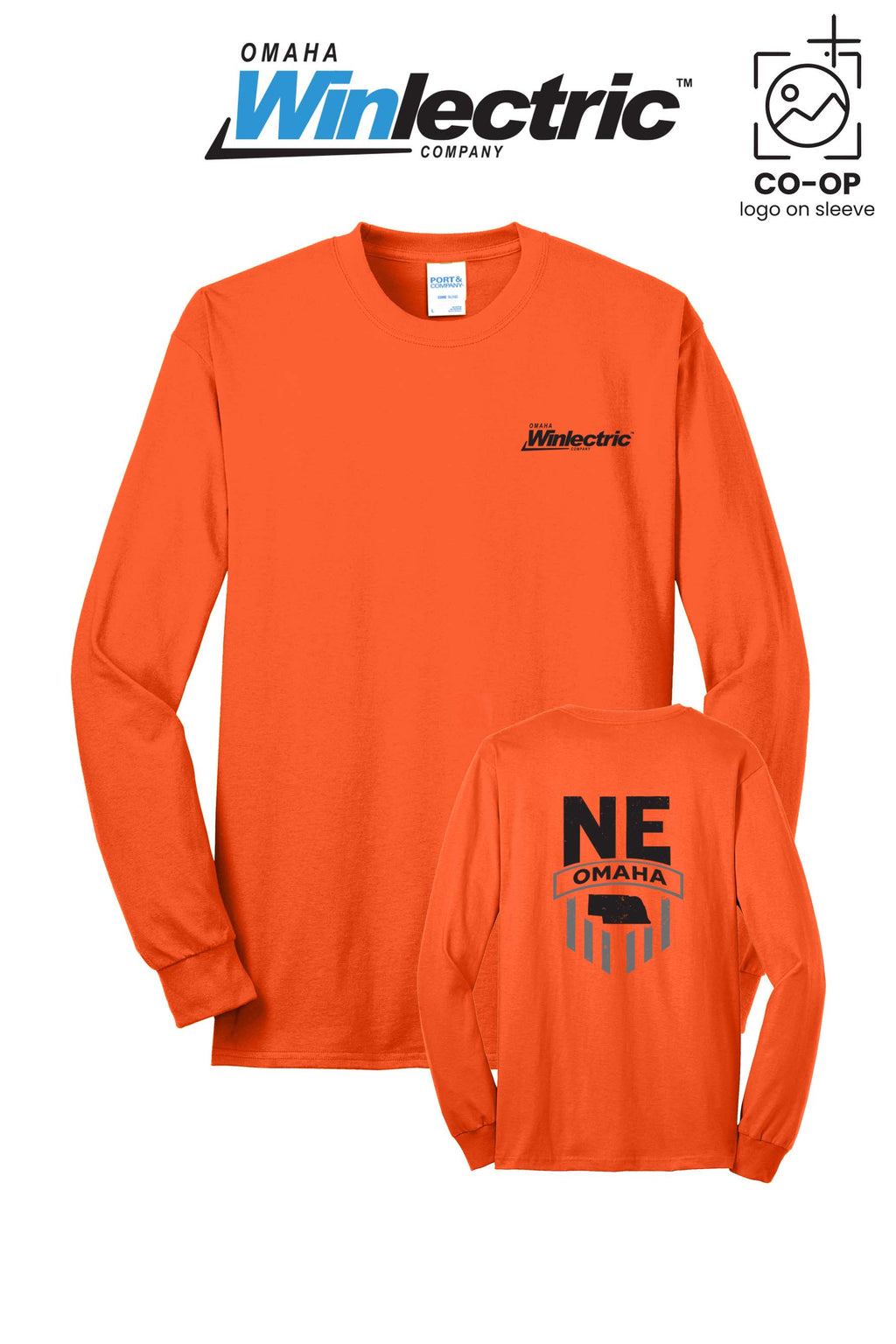 Port & Co™ Long Sleeve Core Blend Tee - Omaha Winlectric