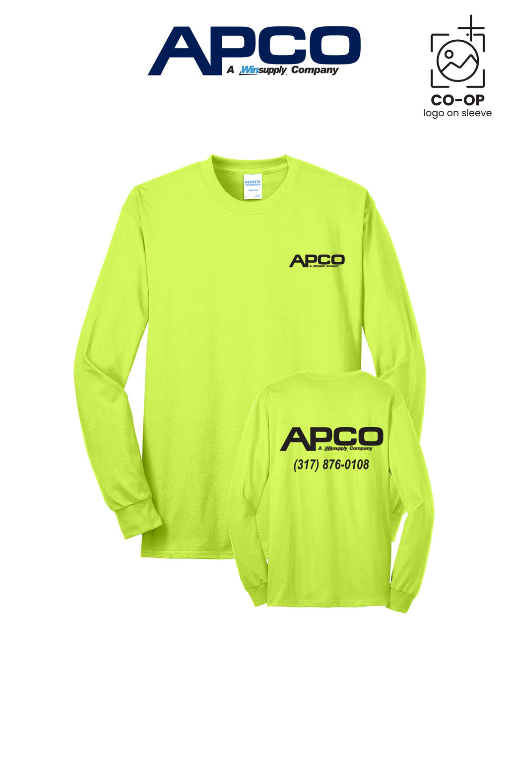 Port & Co™ Long Sleeve Core Blend Tee - APCO Supply - Indianapolis