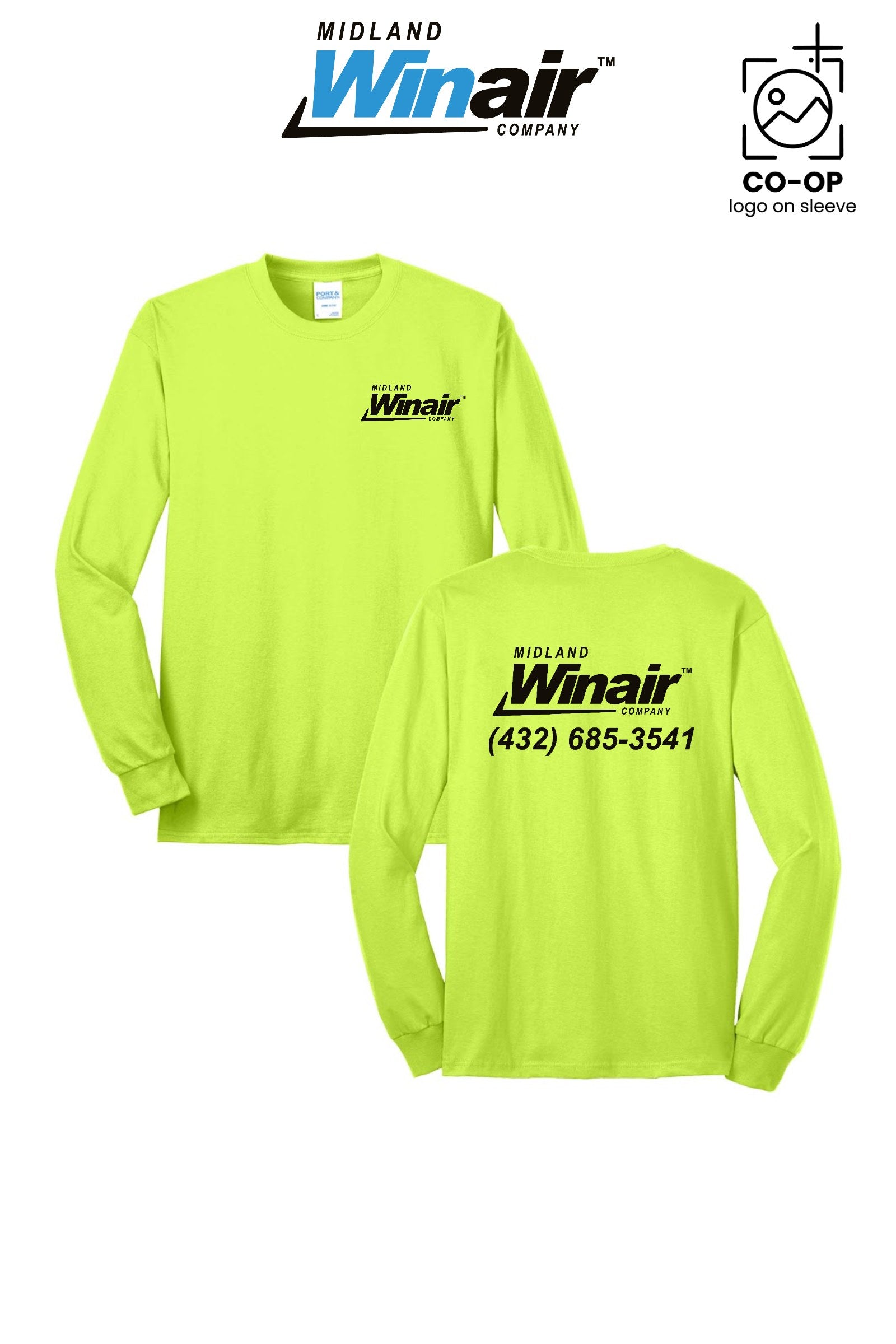 Port & Co™ Long Sleeve Core Blend Tee - Midland Winair