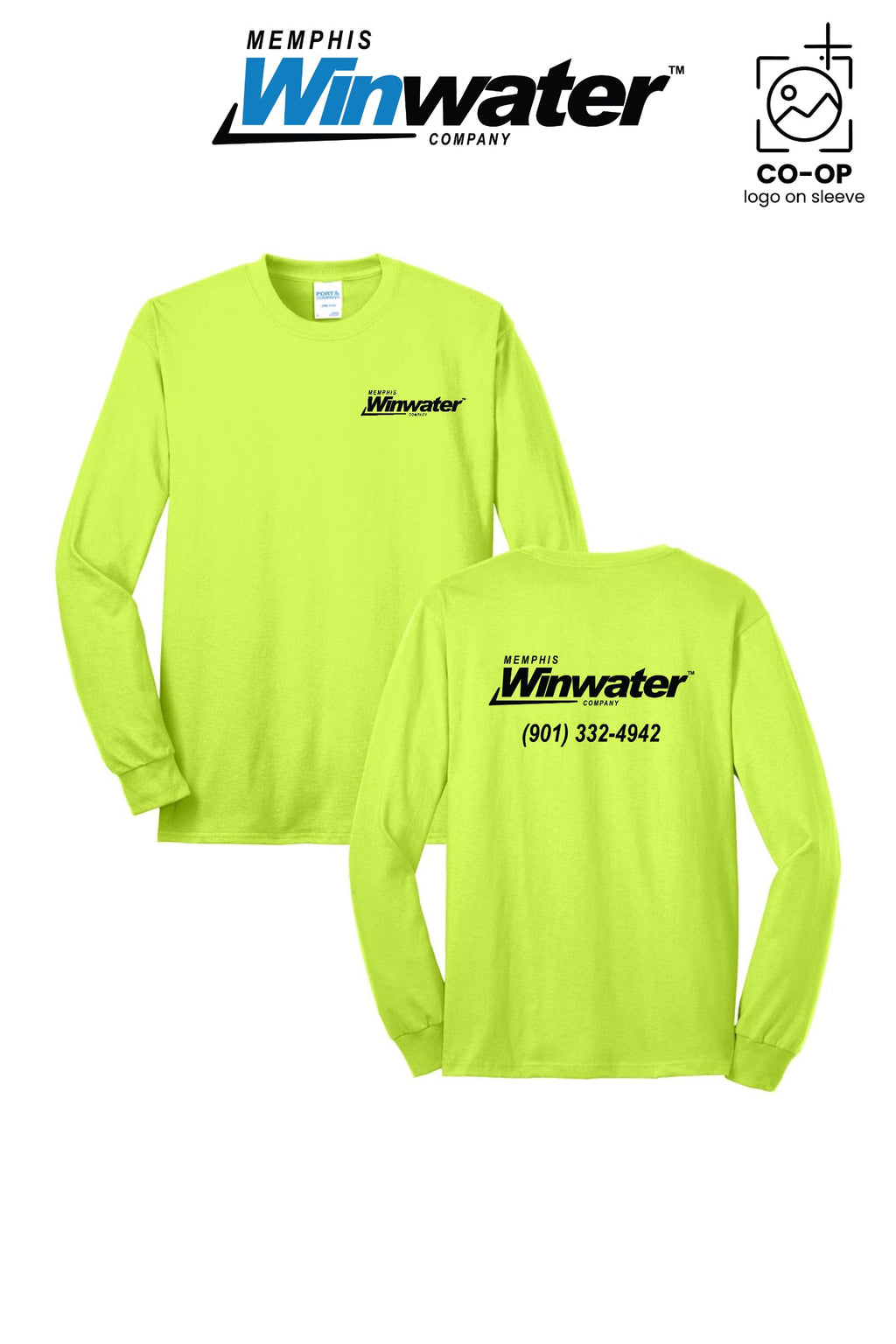 Port & Co™ Long Sleeve Core Blend Tee - Memphis Winwater