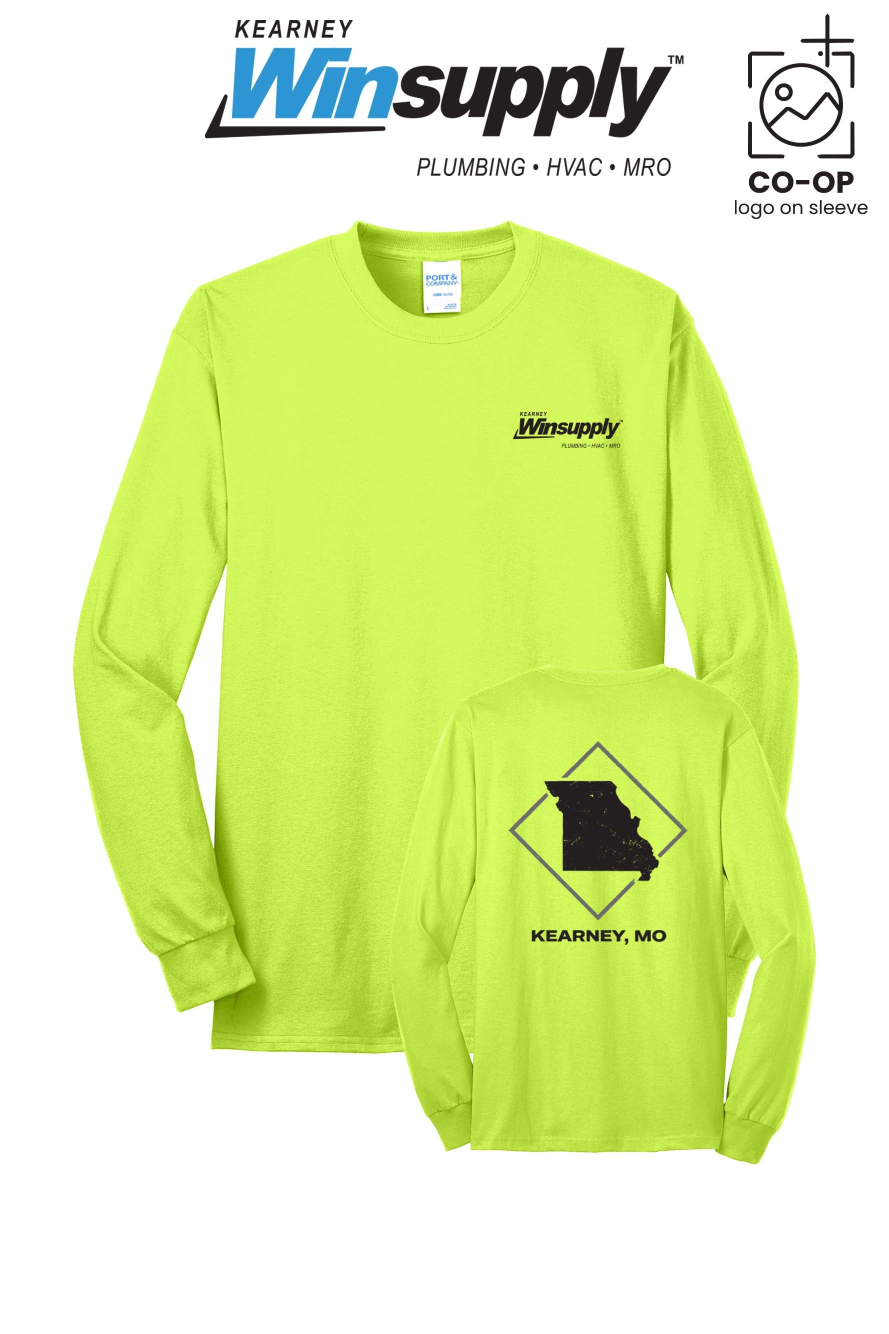 Port & Co™ Long Sleeve Core Blend Tee - Kearney Winsupply