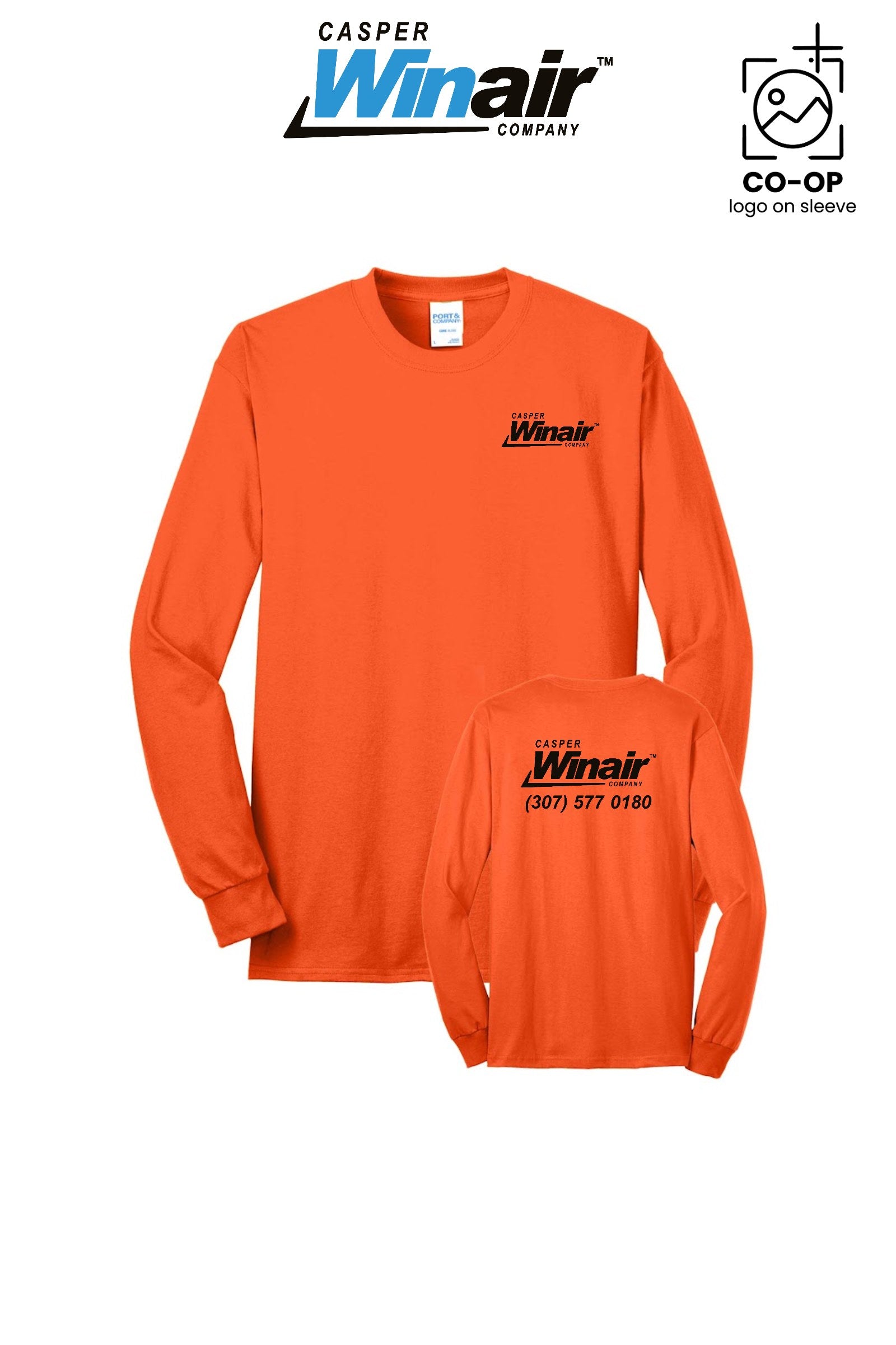 Port & Co™ Long Sleeve Core Blend Tee - Casper Winair