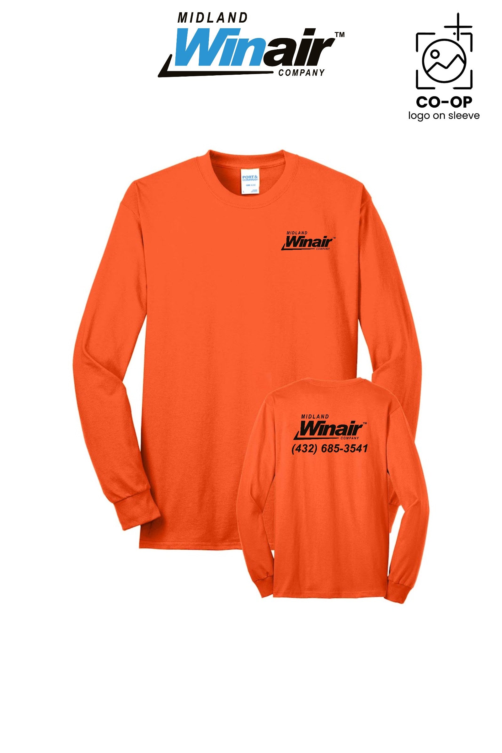 Port & Co™ Long Sleeve Core Blend Tee - Midland Winair