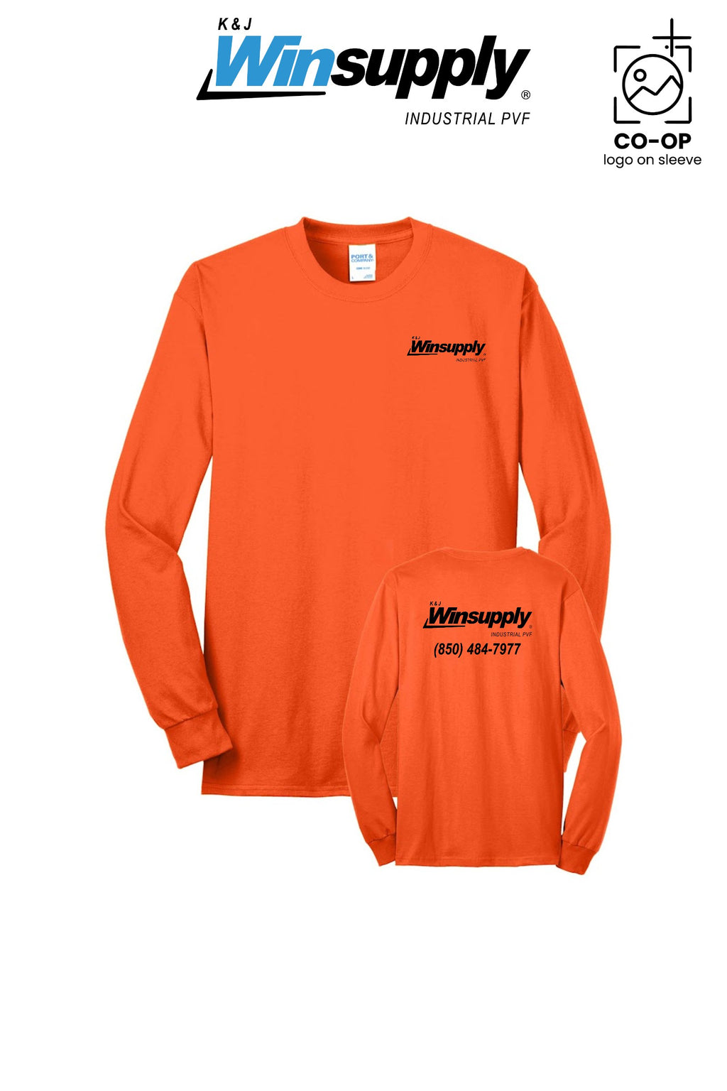 Port & Co™ Long Sleeve Core Blend Tee - K & J Winsupply, Industrial PVF