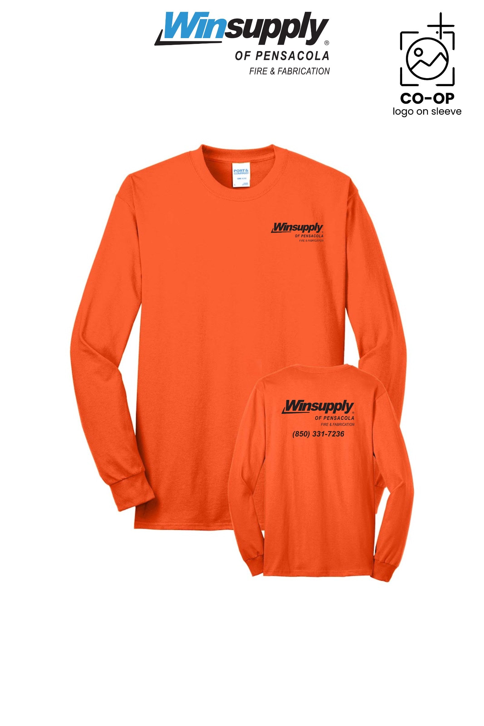 Port & Co™ Long Sleeve Core Blend Tee - Winsupply Pensacola Fire & Fabrication