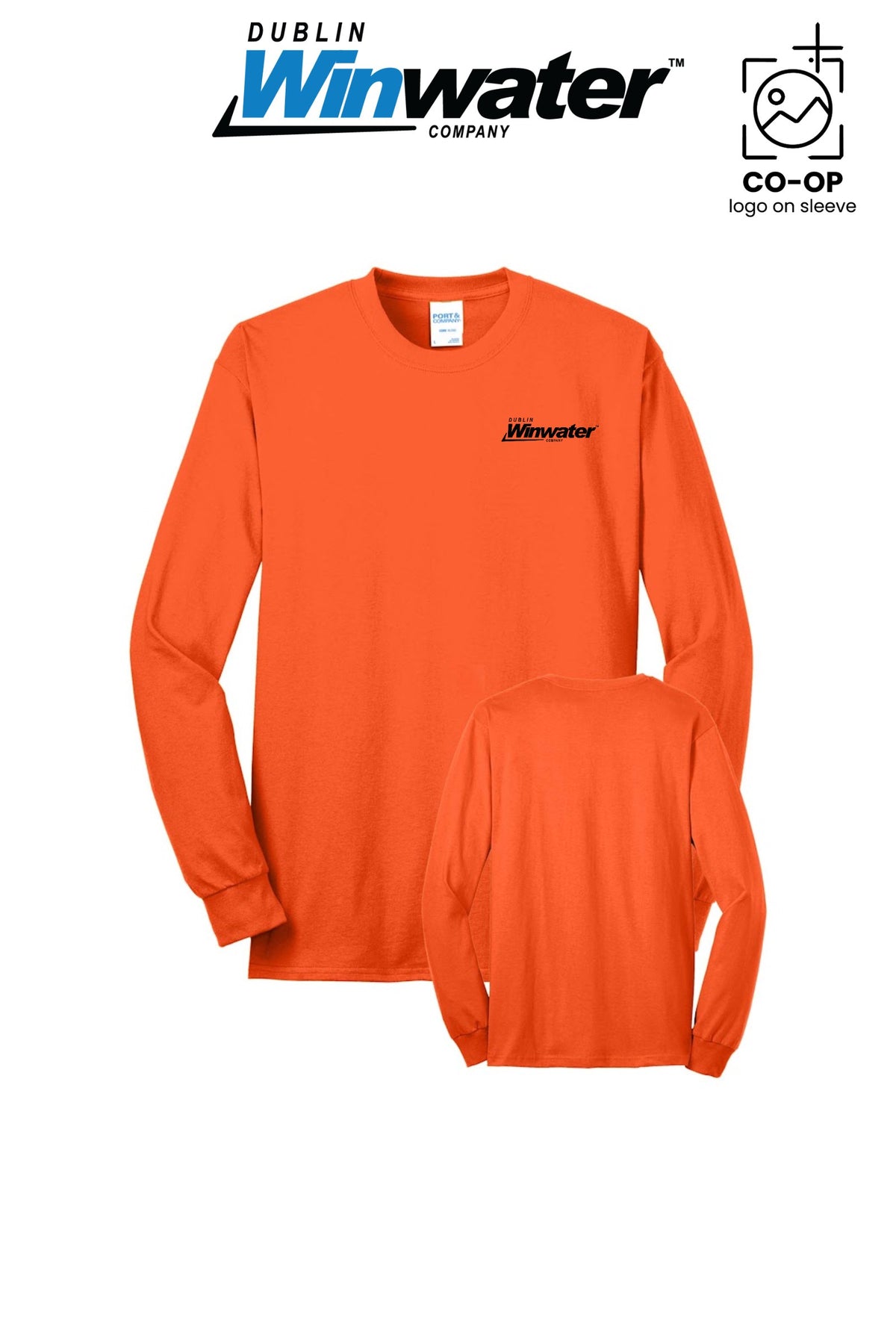 Port & Co™ Long Sleeve Core Blend Tee *left chest only* - Dublin Winwater