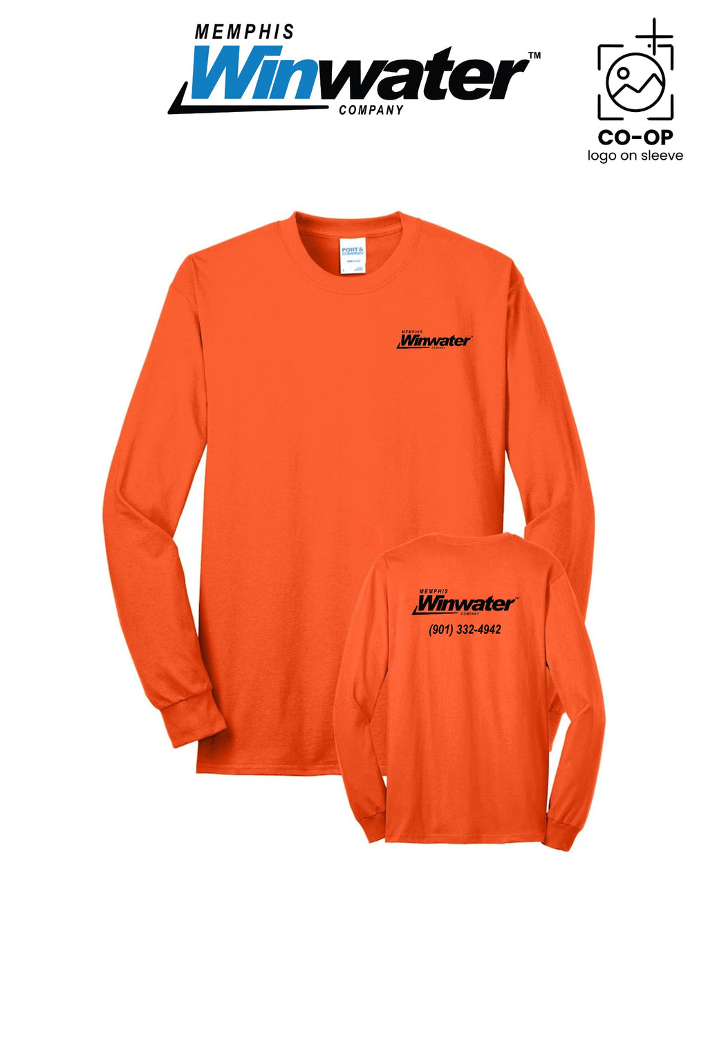 Port & Co™ Long Sleeve Core Blend Tee - Memphis Winwater