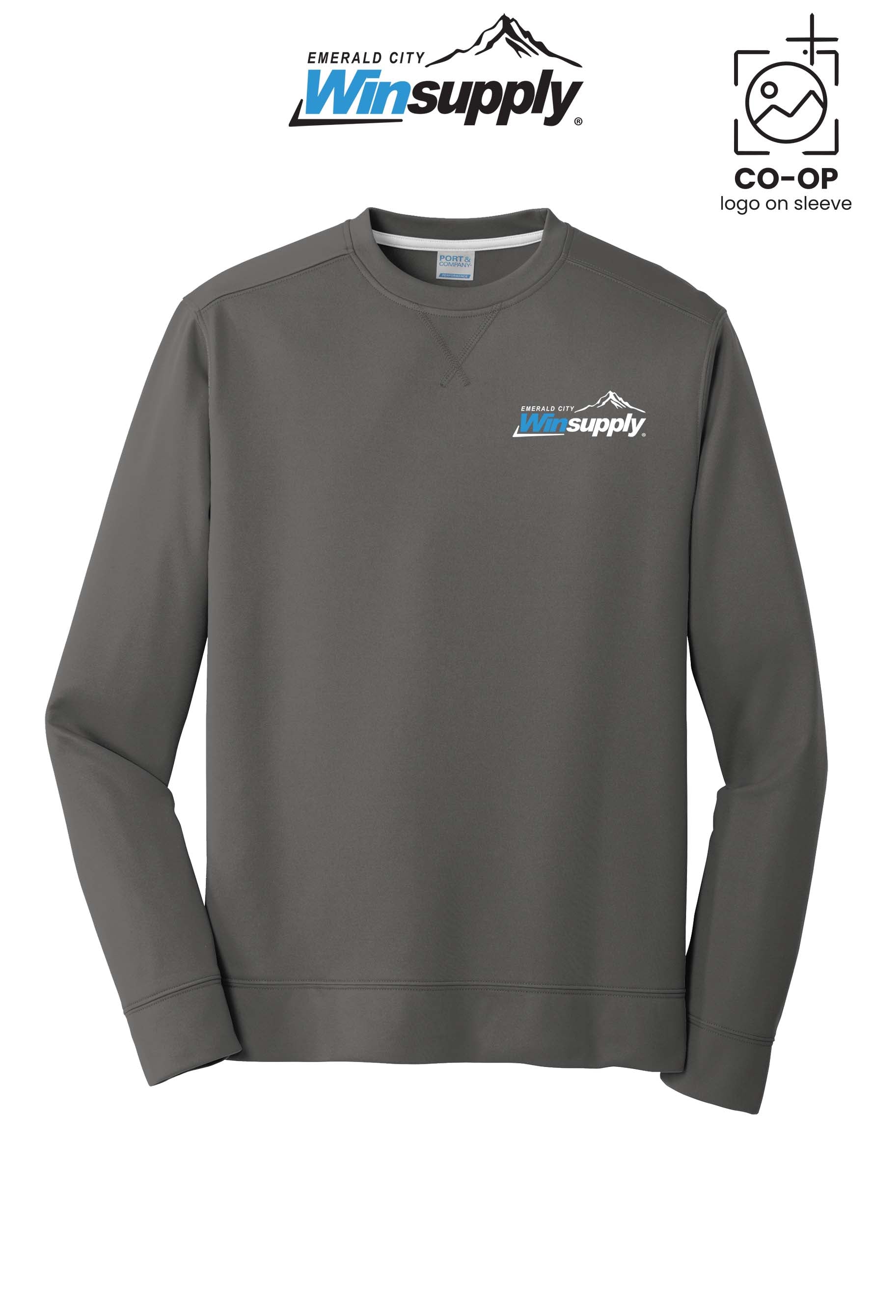 Port & Co™ Performance Fleece Crewneck Sweatshirt - Winsupply Emerald City