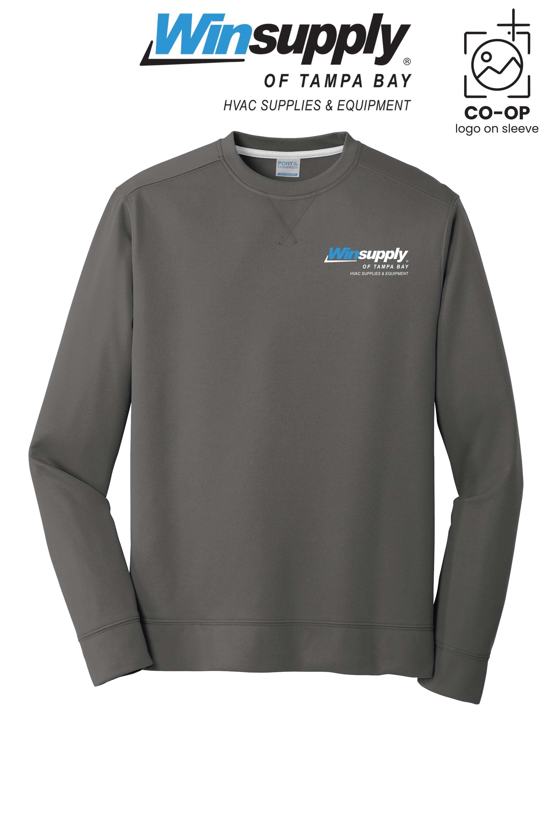 Port & Co™ Performance Fleece Crewneck Sweatshirt - Winsupply of Tampa Bay