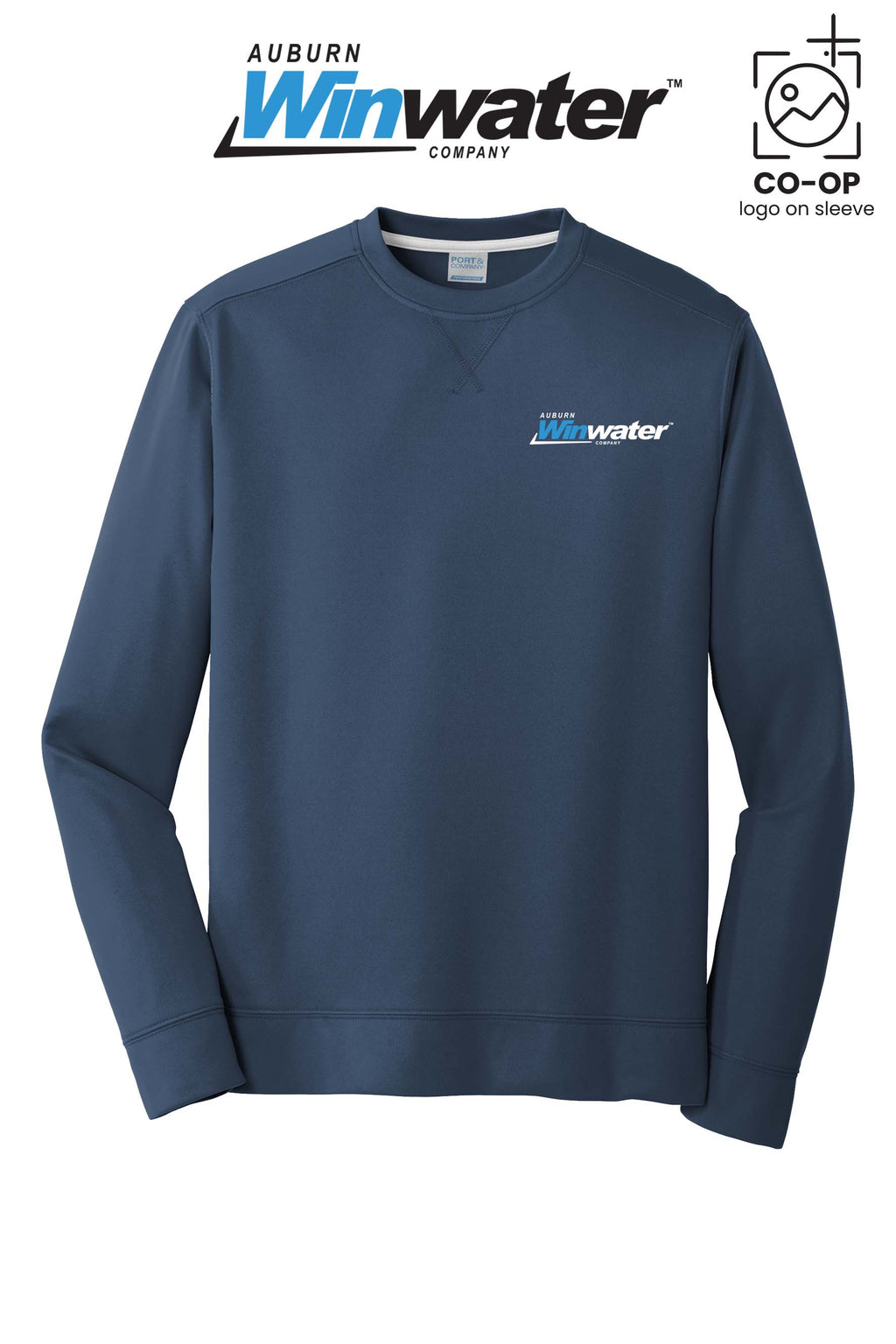 Port & Co™ Performance Fleece Crewneck Sweatshirt - Auburn Winwater