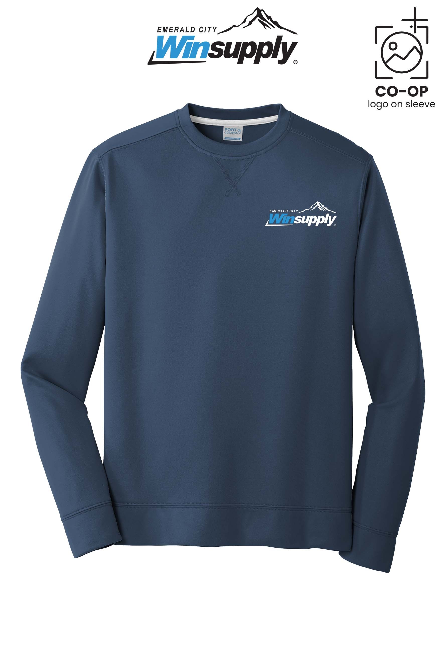 Port & Co™ Performance Fleece Crewneck Sweatshirt - Winsupply Emerald City