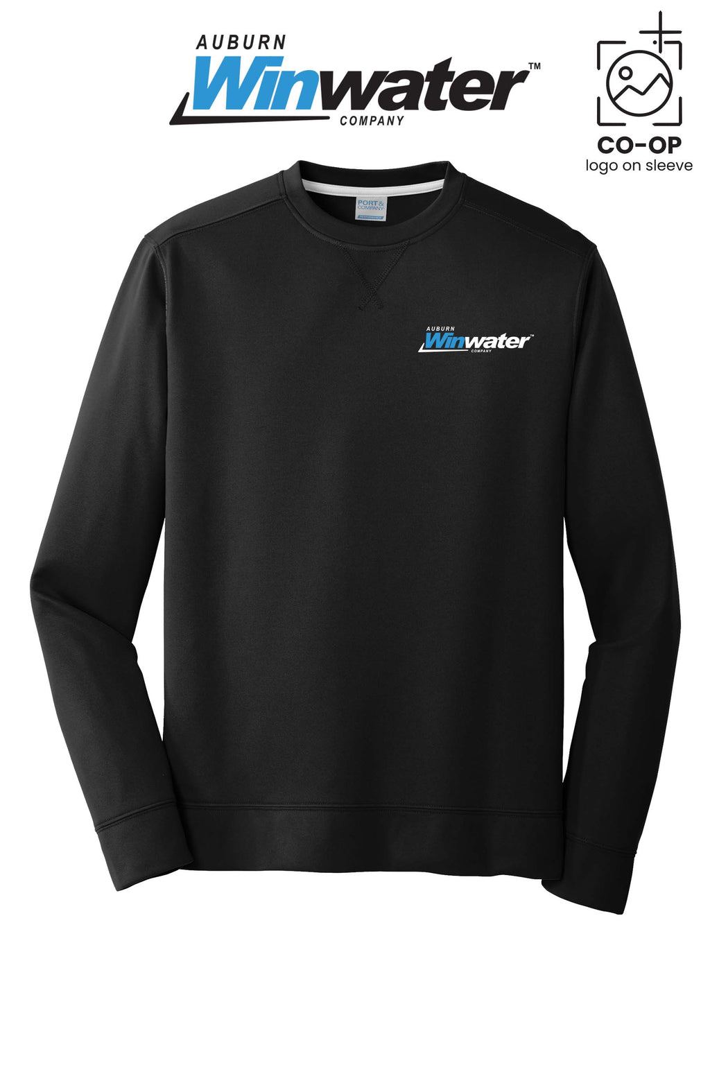 Port & Co™ Performance Fleece Crewneck Sweatshirt - Auburn Winwater
