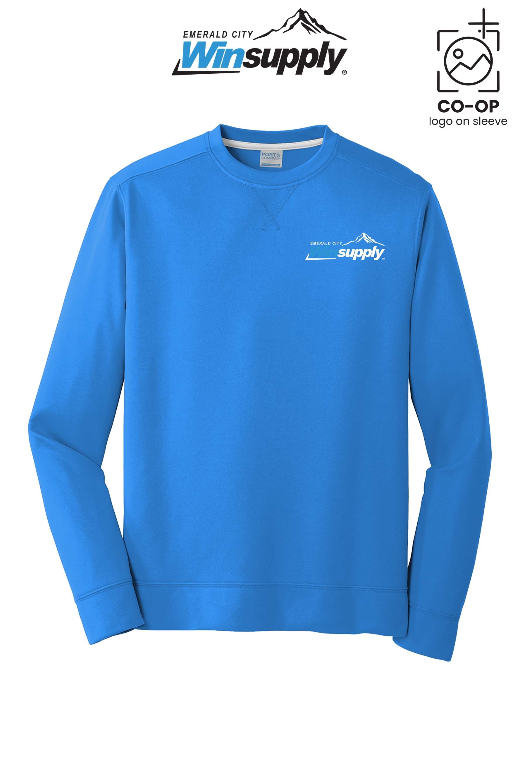 Port & Co™ Performance Fleece Crewneck Sweatshirt - Winsupply Emerald City