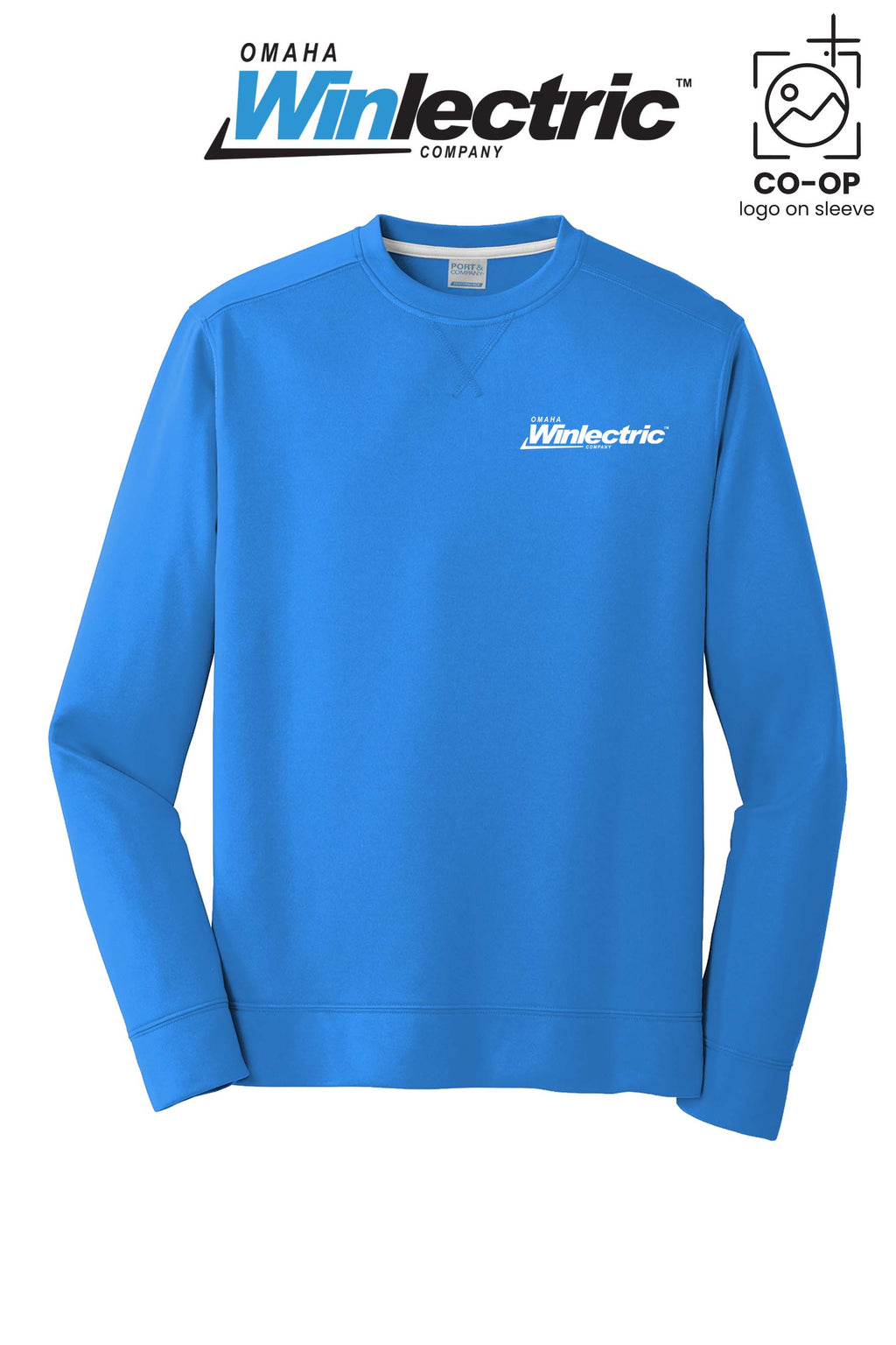 Port & Co™ Performance Fleece Crewneck Sweatshirt - Omaha Winlectric