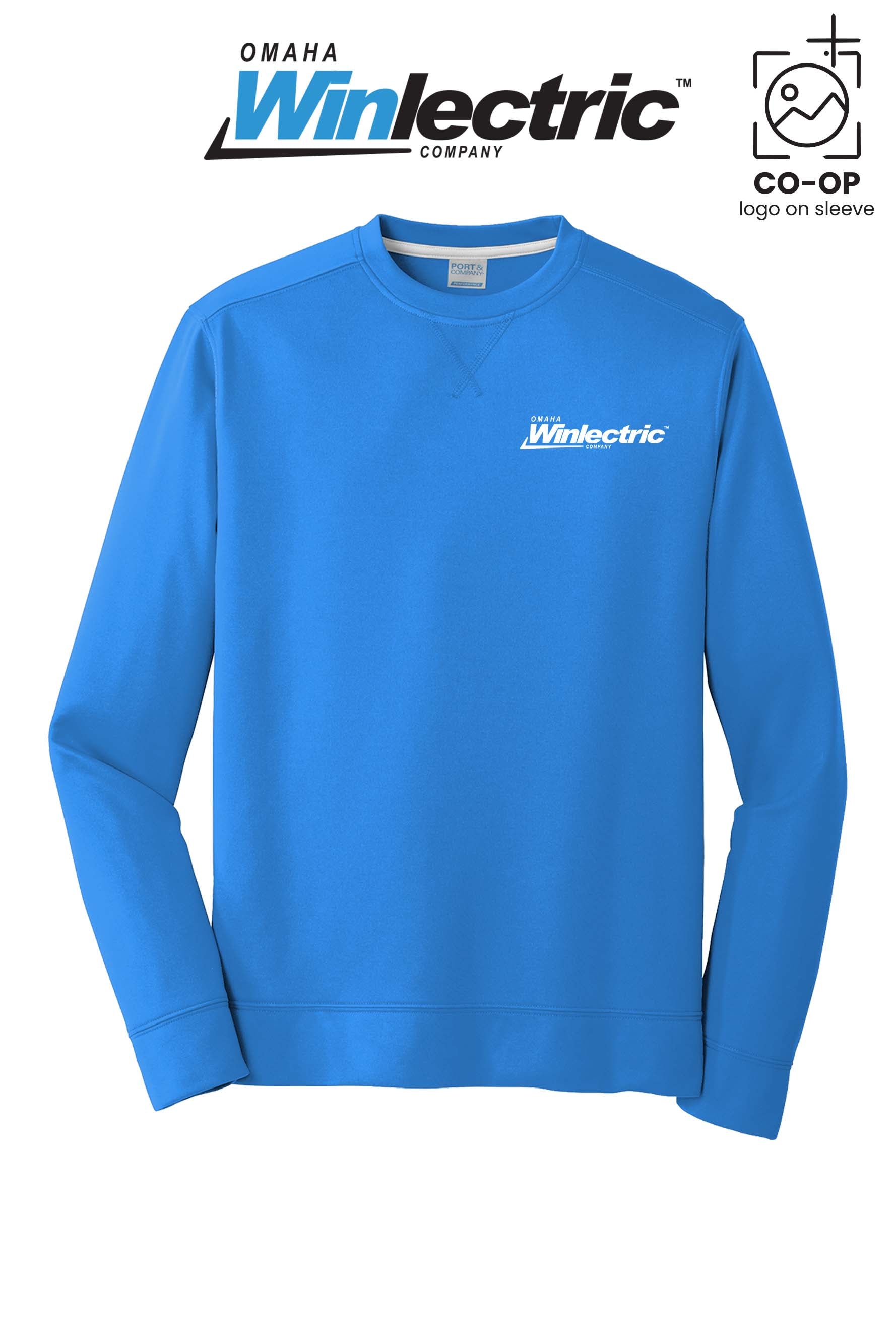 Port & Co™ Performance Fleece Crewneck Sweatshirt - Omaha Winlectric