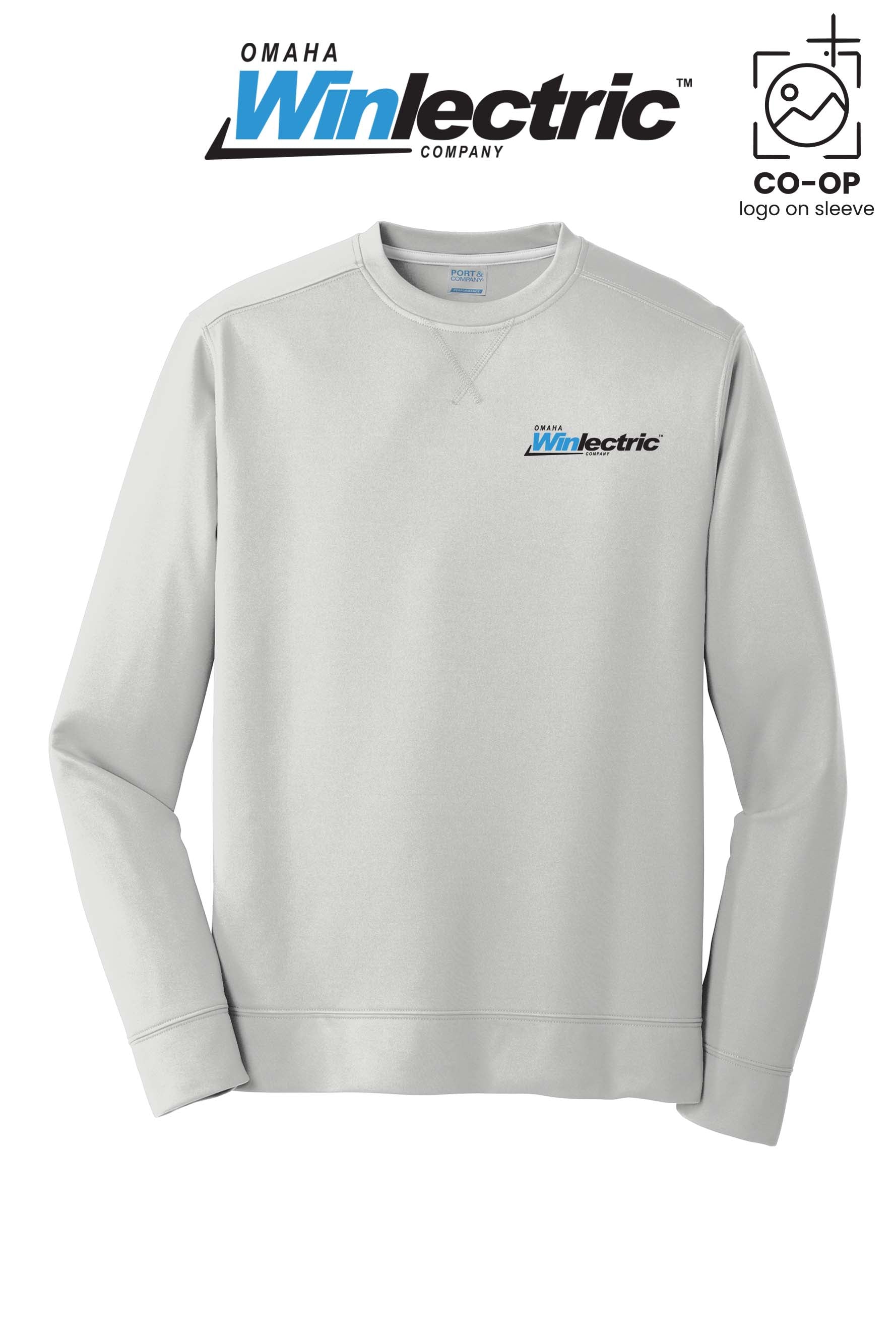 Port & Co™ Performance Fleece Crewneck Sweatshirt - Omaha Winlectric
