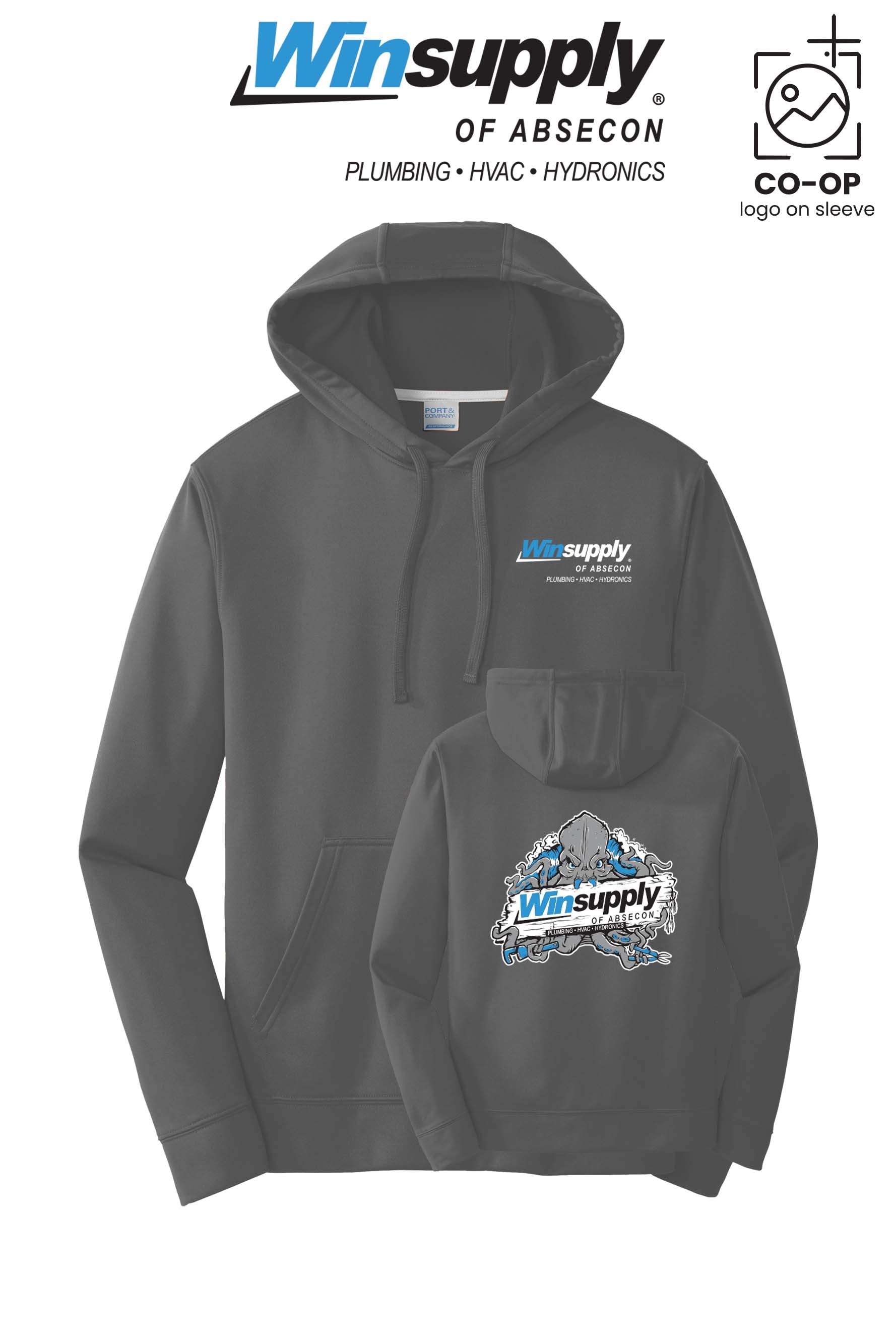Port & Co™ Performance Fleece Pullover Hooded Sweatshirt - Winsupply of Absecon