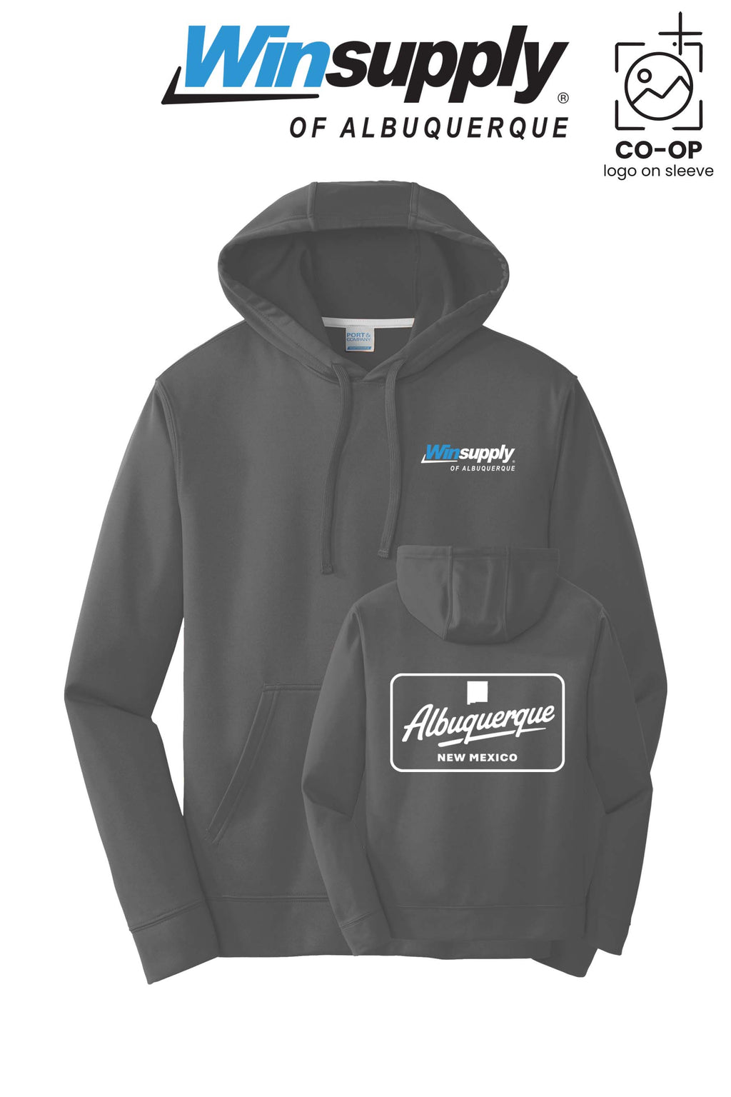 Port & Co™ Performance Fleece Pullover Hooded Sweatshirt - Winsupply of Albuquerque