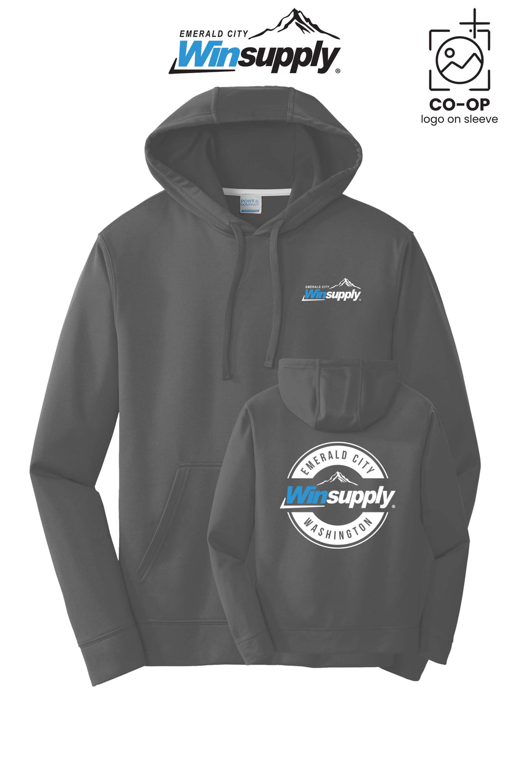 Port & Co™ Performance Fleece Pullover Hooded Sweatshirt - Winsupply Emerald City