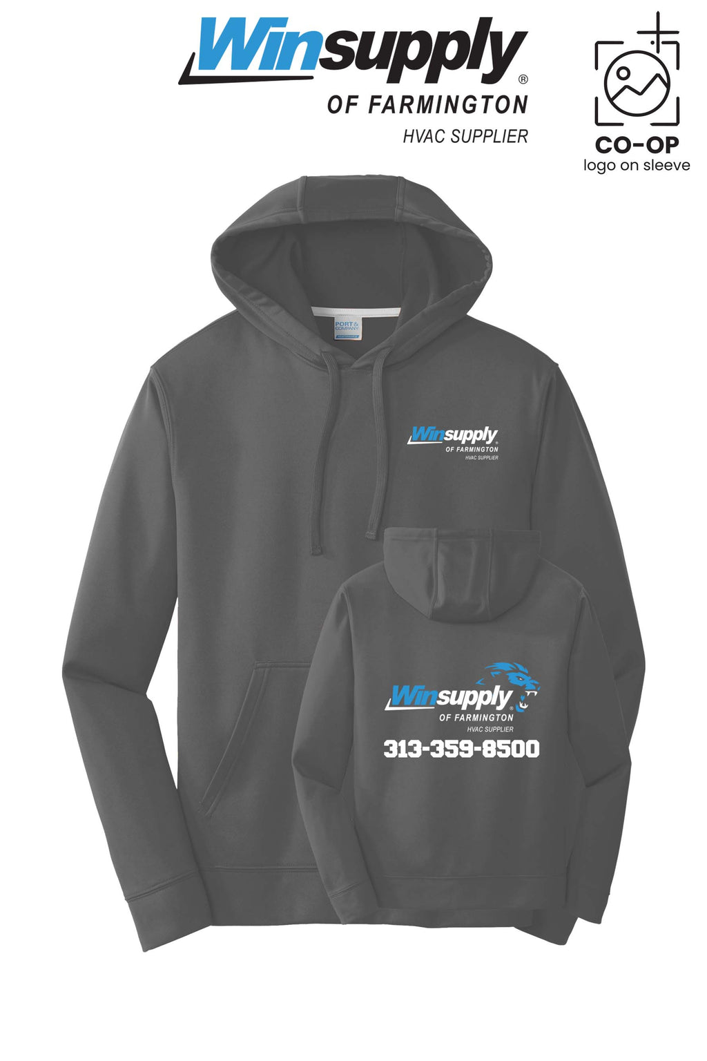 Port & Co™ Performance Fleece Pullover Hooded Sweatshirt - Winsupply of Farmington