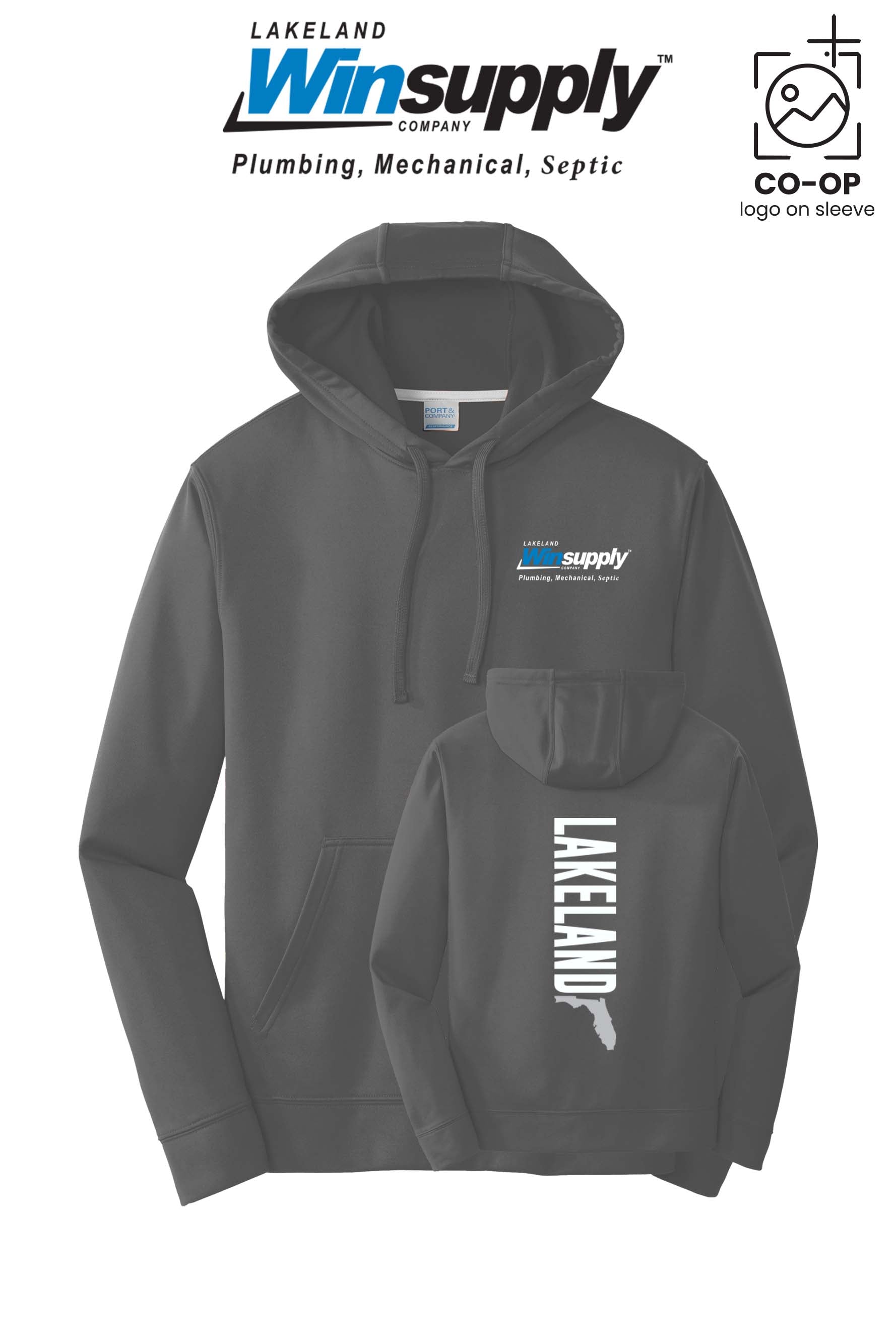 Port & Co™ Performance Fleece Pullover Hooded Sweatshirt - Lakeland Winsupply