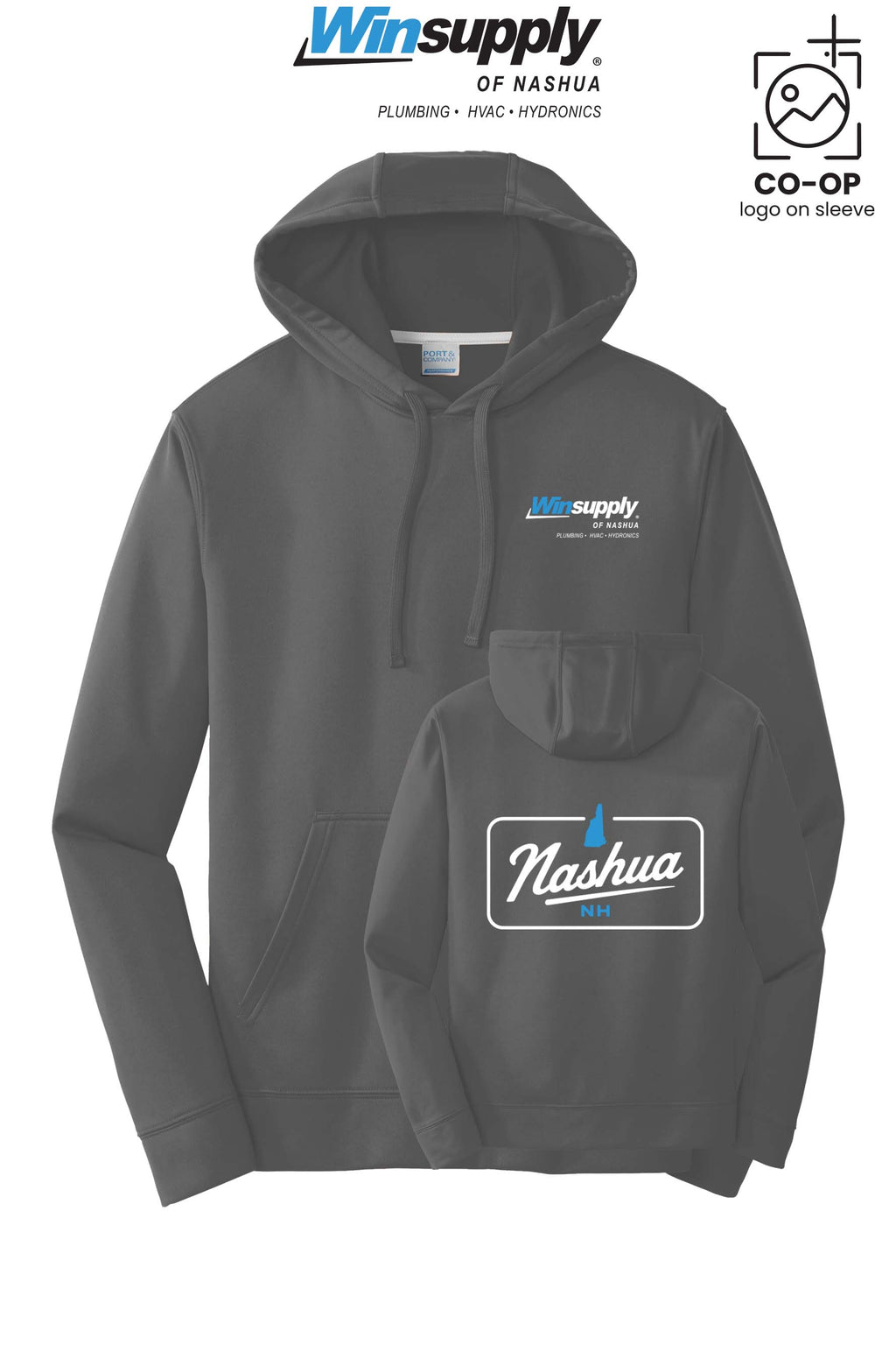 Port & Co™ Performance Fleece Pullover Hooded Sweatshirt - Winsupply of Nashua