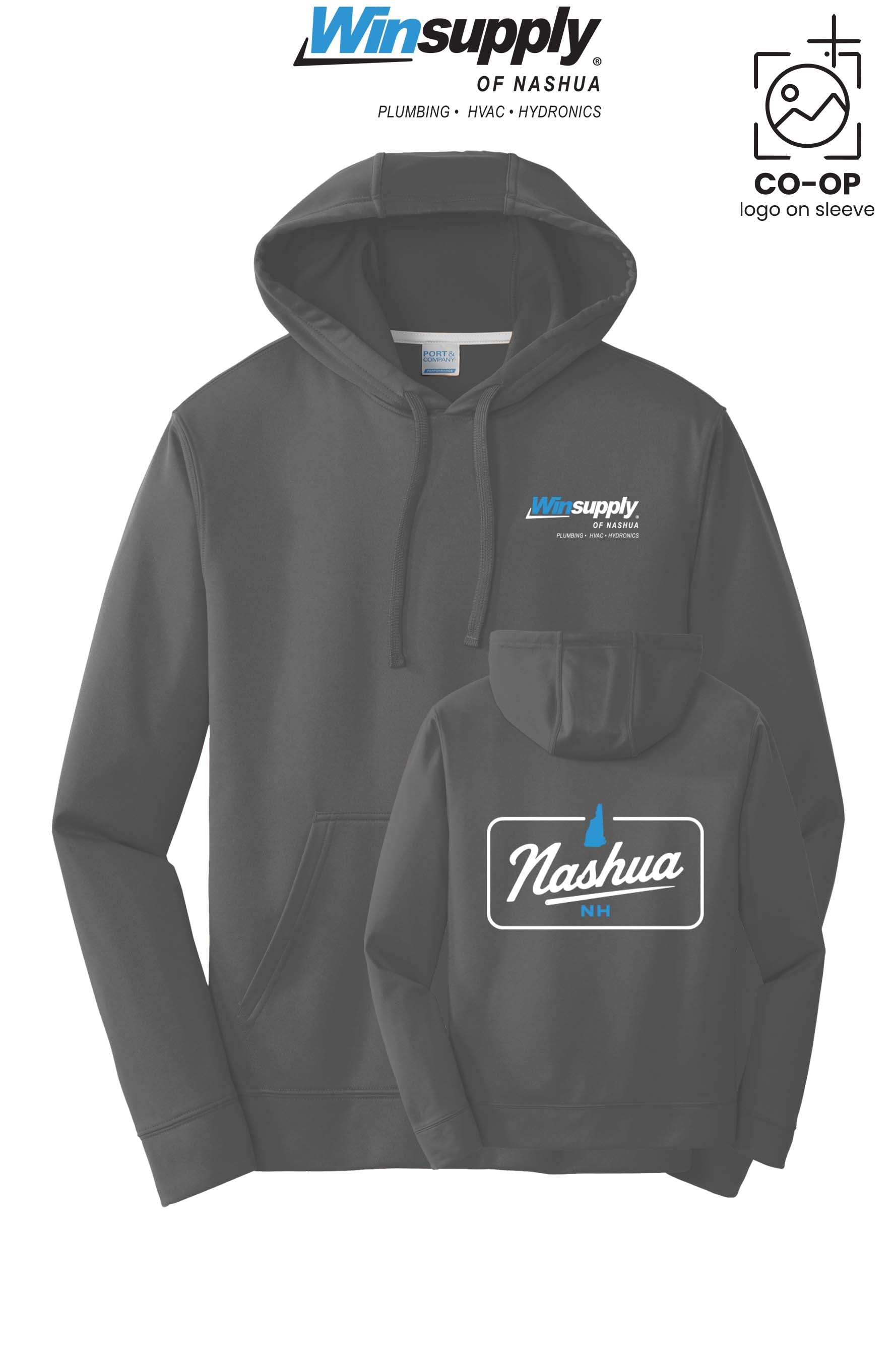 Port & Co™ Performance Fleece Pullover Hooded Sweatshirt - Winsupply of Nashua