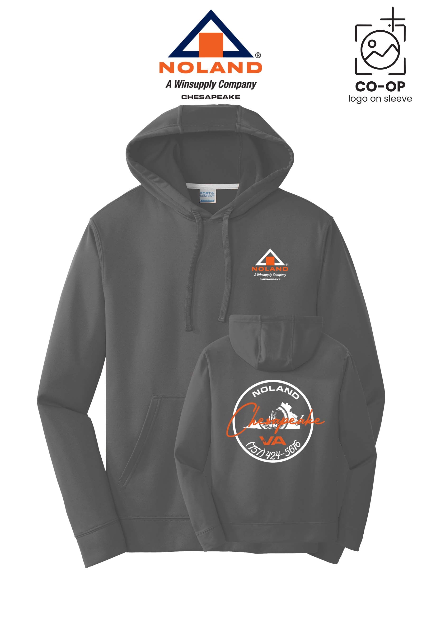 Port & Co™ Performance Fleece Pullover Hooded Sweatshirt - Noland Company Chesapeake