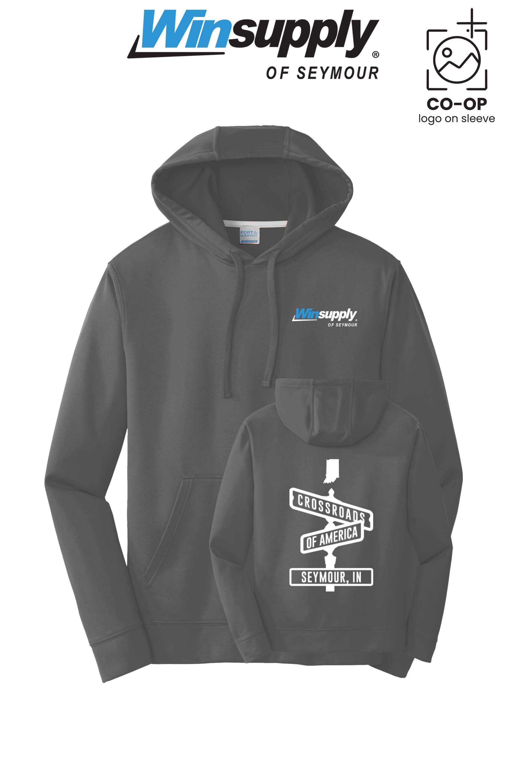 Port & Co™ Performance Fleece Pullover Hooded Sweatshirt - Winsupply of Seymour IN